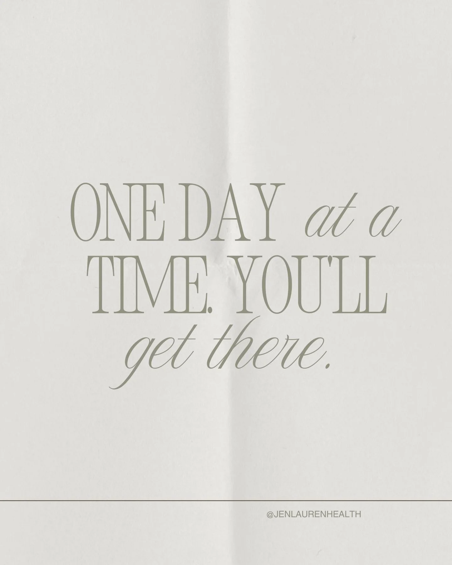 One of my favorite sayings I learned early on in my recovery was &ldquo;one day at a time&rdquo;, and almost 18 years later, it still resonates. 

Sometimes it needs to be broken down even smaller-one hour at a time or one minute at a time. Remember 