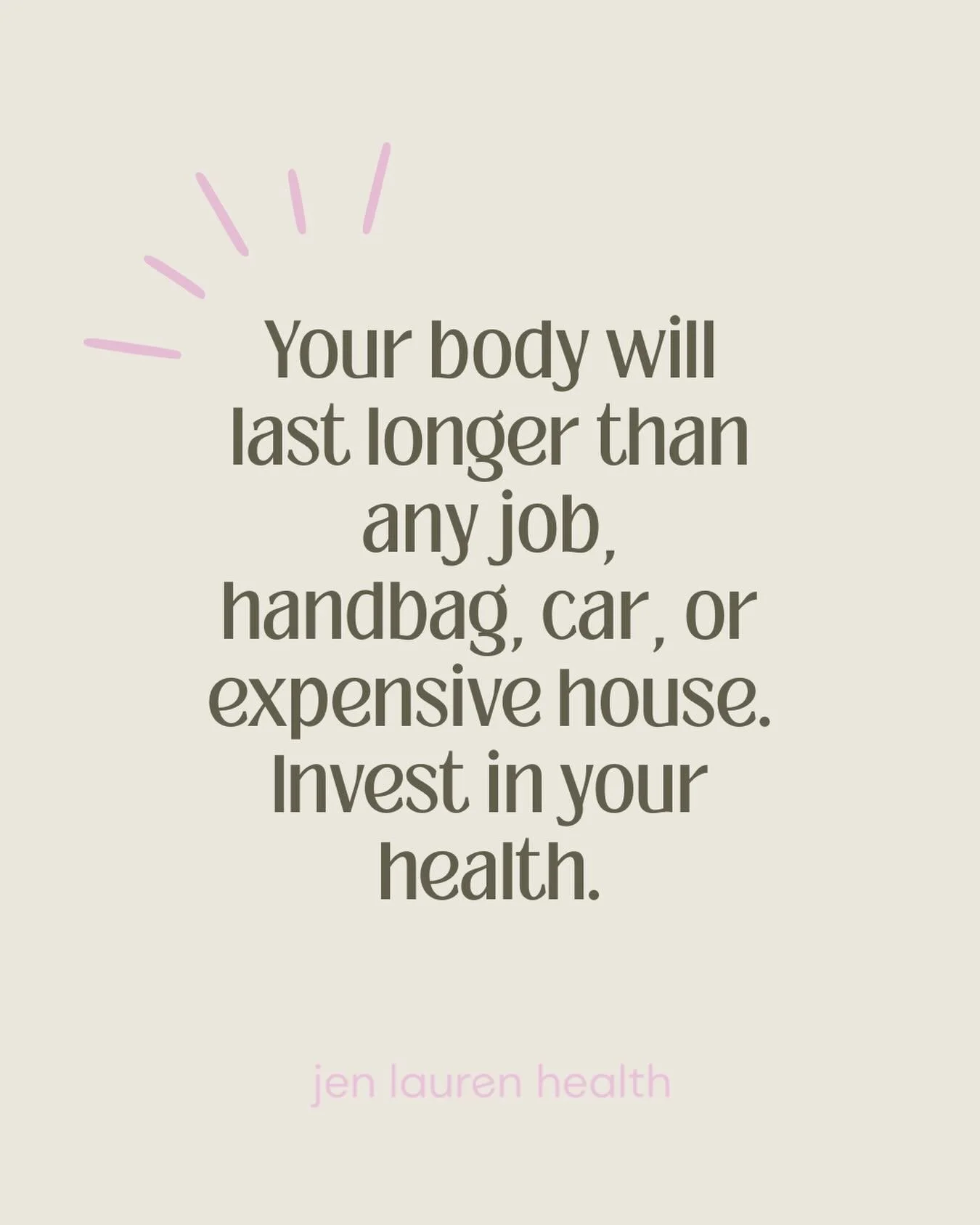 I&rsquo;m not saying those things can&rsquo;t *also* be important to you. 

Both can be true. ⚖️

But if you&rsquo;re constantly buying things to try and make yourself feel better, because you&rsquo;re actually deep down unhappy with the way your bod