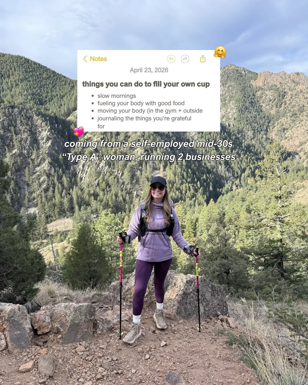 You don&rsquo;t need a 25 step routine to fill your own cup and practice self-care. 

What you really need are a few key things you can *actually do* regularly: 

😮&zwj;💨Slowing down in the mornings. I know this is not possible for everyone, but ru