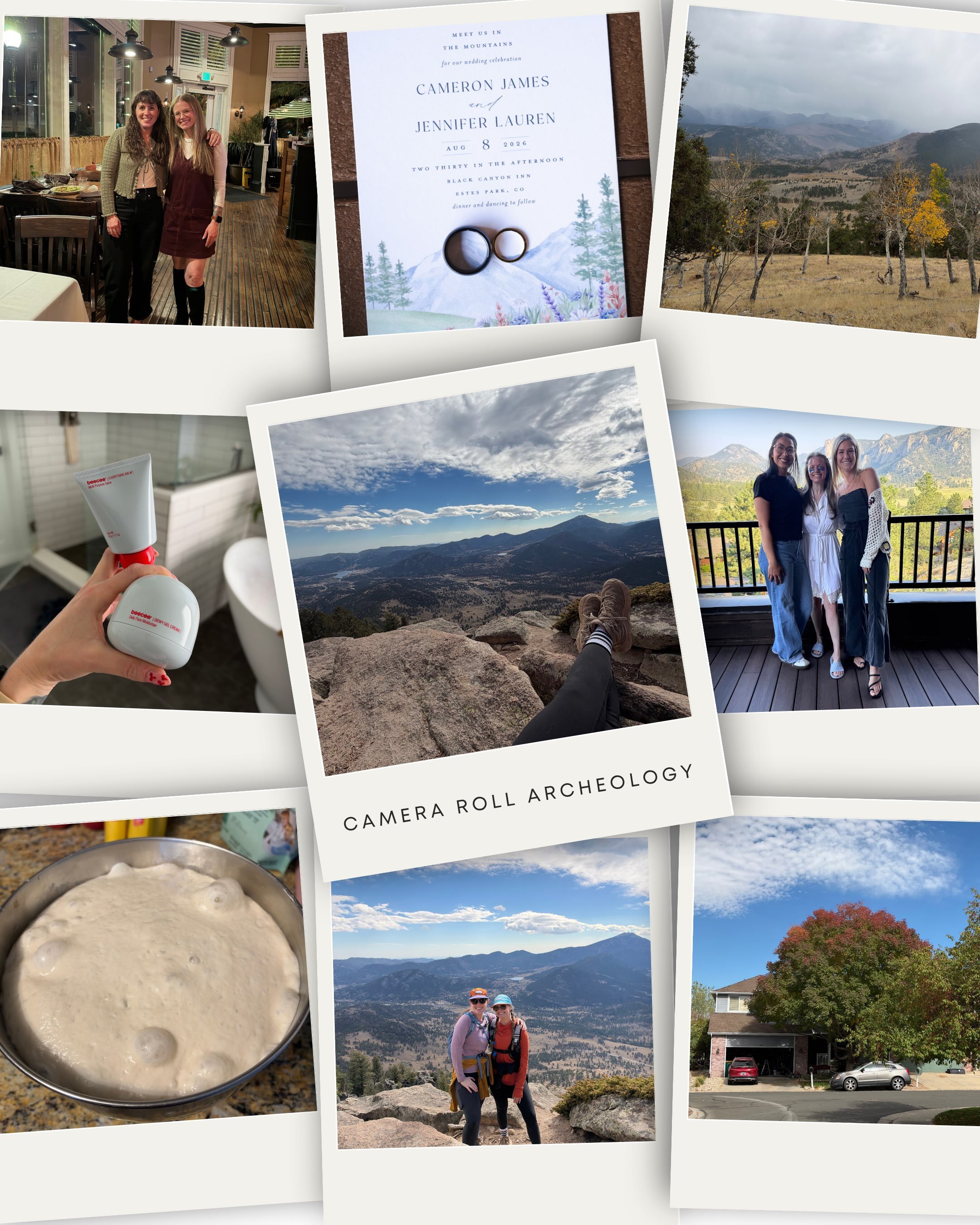 A little camera roll archeology for the timeline 📸 

#photo #fallvibes #photos #grateful #wedding 

First hike as husband and wife 💌

I could eat sushi daily if someone let me 🍱

I&rsquo;m so grateful for having mt beautiful mama by my side on our
