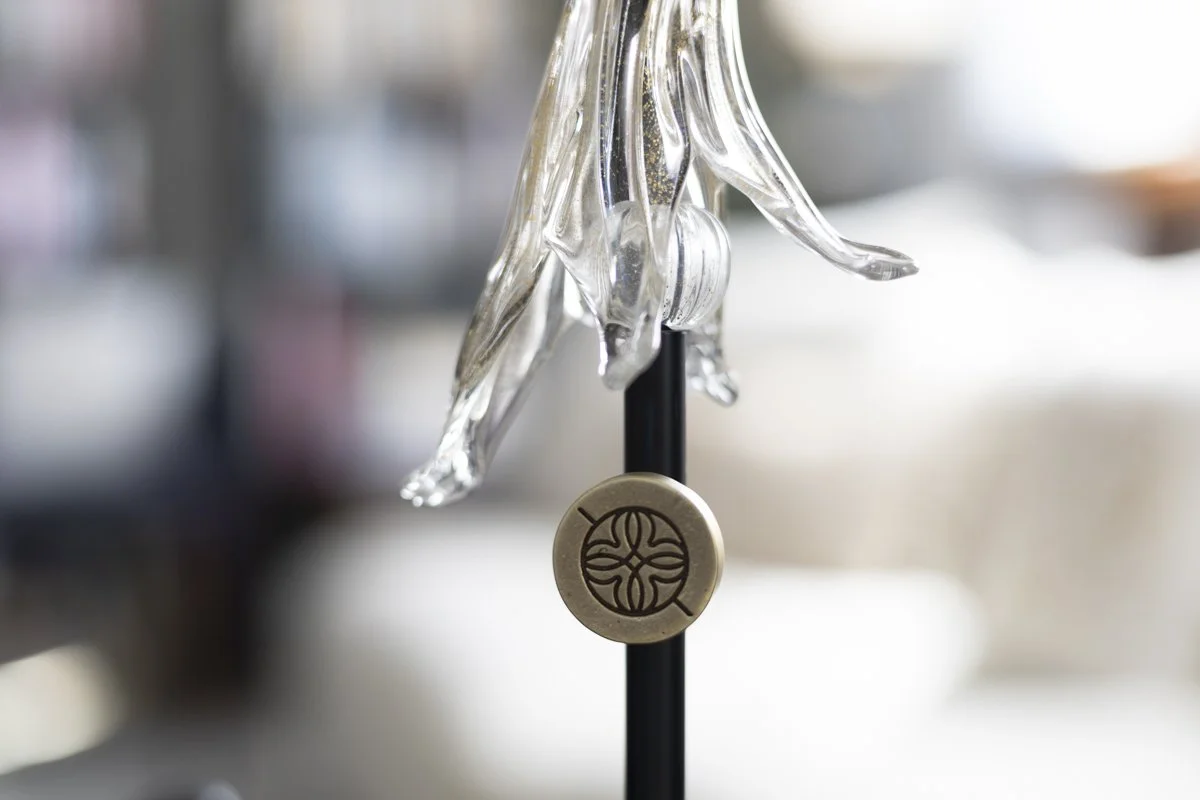 MIMI Candel'Arte, Murano glass candleholders designed by Gianna Alberi, logo detail