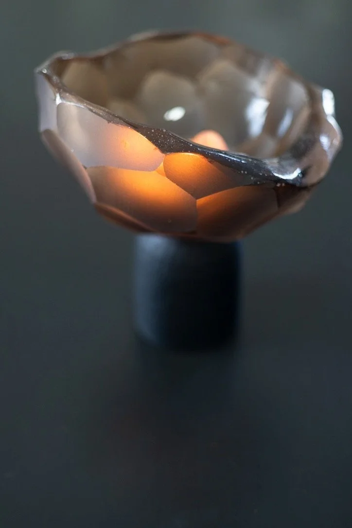 SERENDIPITY Collection, Soleil Levant Série, "Poki" piece, Murano glass composition by Gianna Alberi