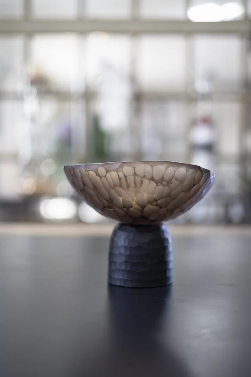 SERENDIPITY Collection, Soleil Levant Série, "Yuki" piece, Murano glass composition by Gianna Alberi