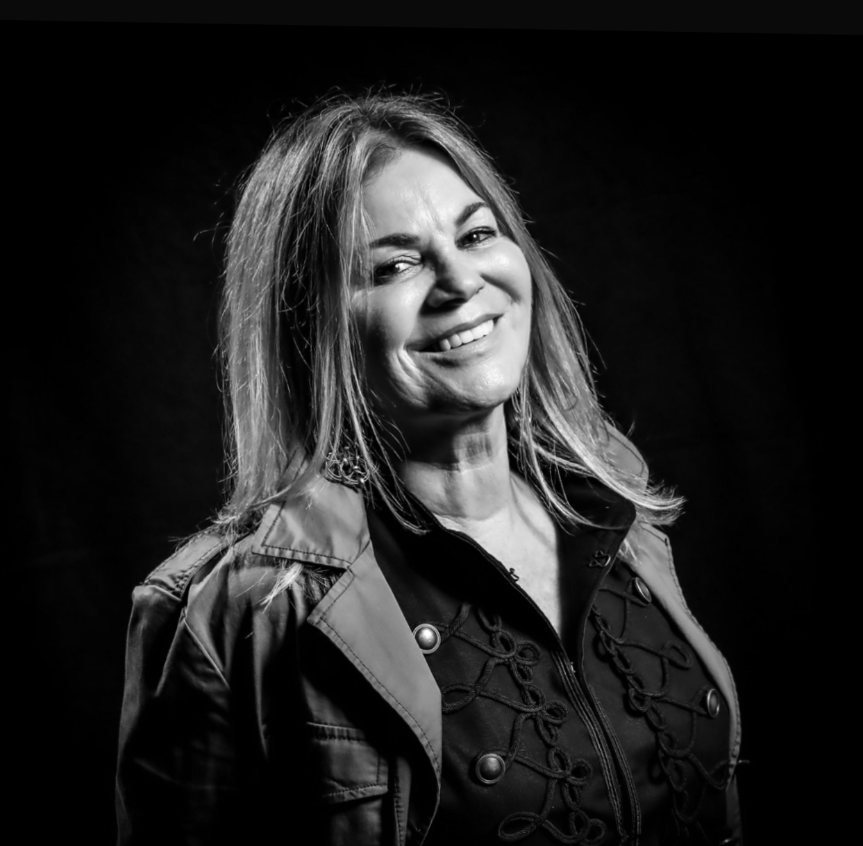 Black and white portrait of Gianna Alberi Founder of La Venetiana