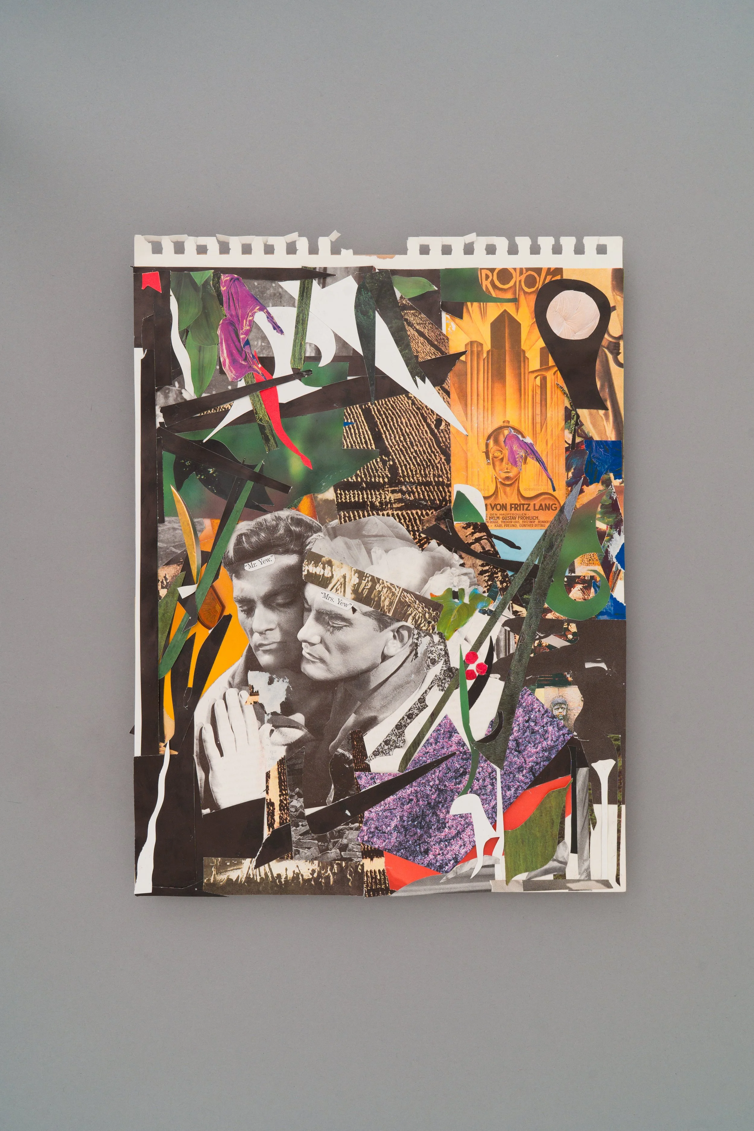 YEWS GUYS  · collage on paper  · 11 x 14in
