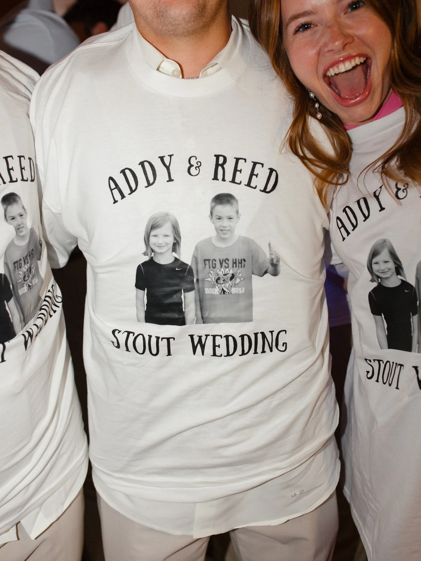 Addy + Reed took their OKC Thunder love all the way to the dance floor with a wedding-day T-shirt toss that definitely had their friends and family thunderstruck🏀⚡️💍🥂

Coordination: @divineworkseventco 
Venue: @bluestemmanor 
Photography: @cunning