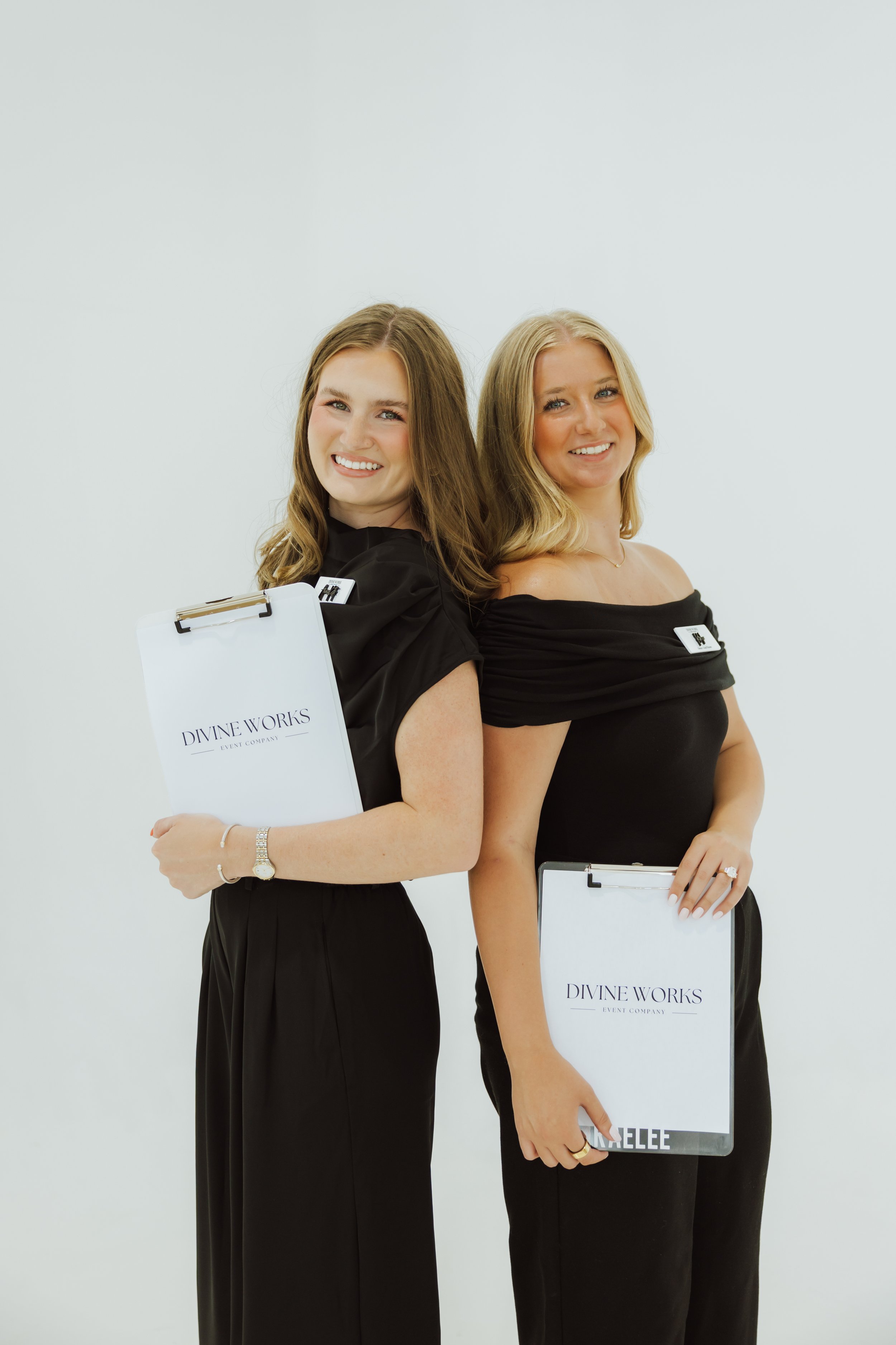 Divine Works Event Company wedding planners Raelee Young and Anna Kate in Oklahoma.