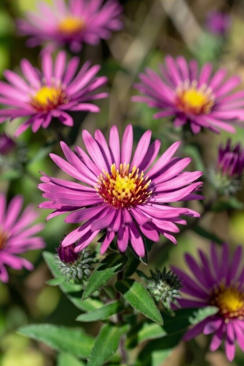 Aster novae-angliae "Purple Dome" / new england aster