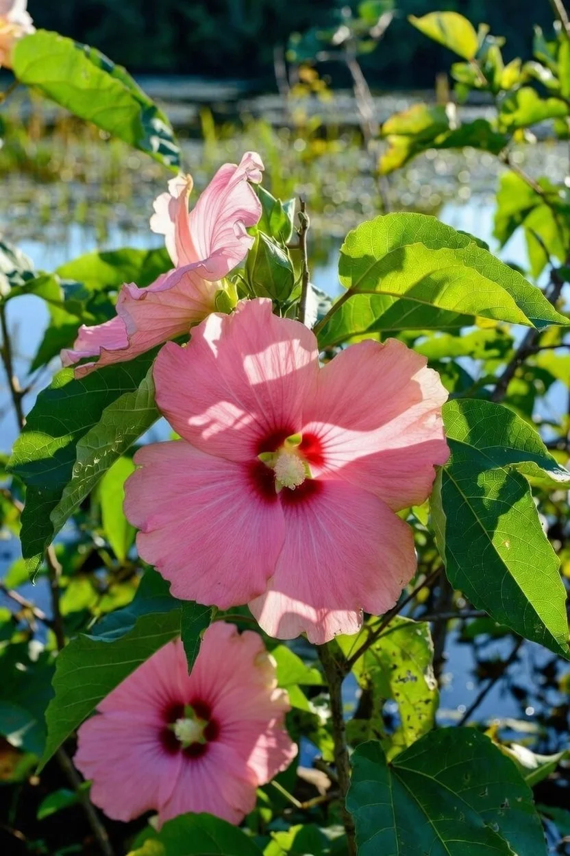 Hibiscus moscheutos / SWAMP ROSE MALLOW