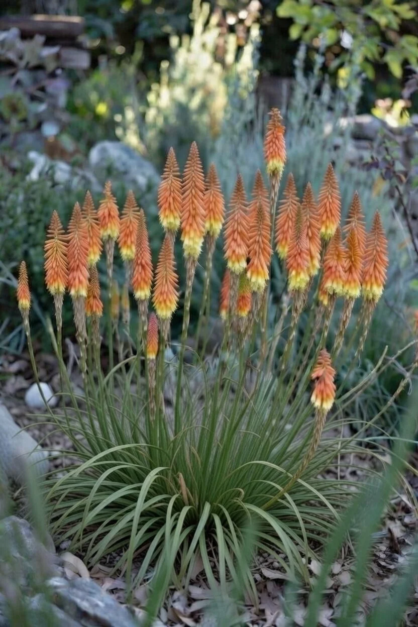Kniphofia hirsuta 'Fire Dance' / RED HOT POKER