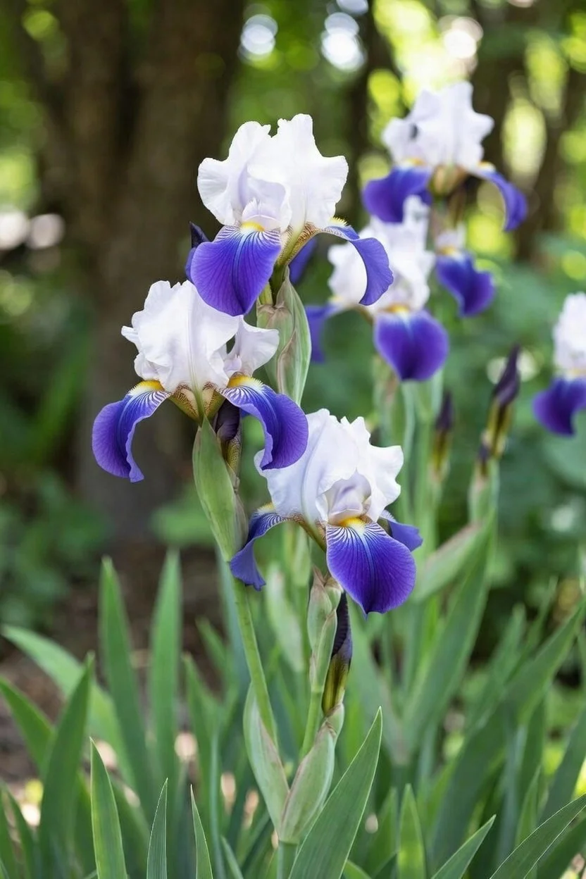 Iris ensata 'Picotee Wonder' / JAPANESE IRIS