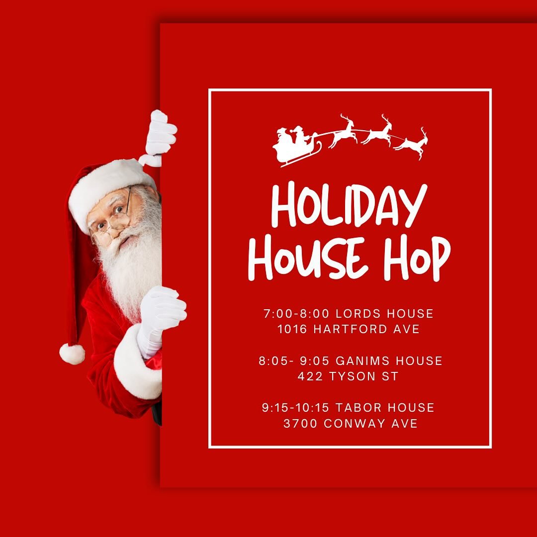 Here is the House Hop schedule for this year! We are super grateful for our fabulous hosts and can&rsquo;t wait for the festivities this year. 

Don&rsquo;t forget to RSVP to the event on Facebook or comment below if you plan to attend.