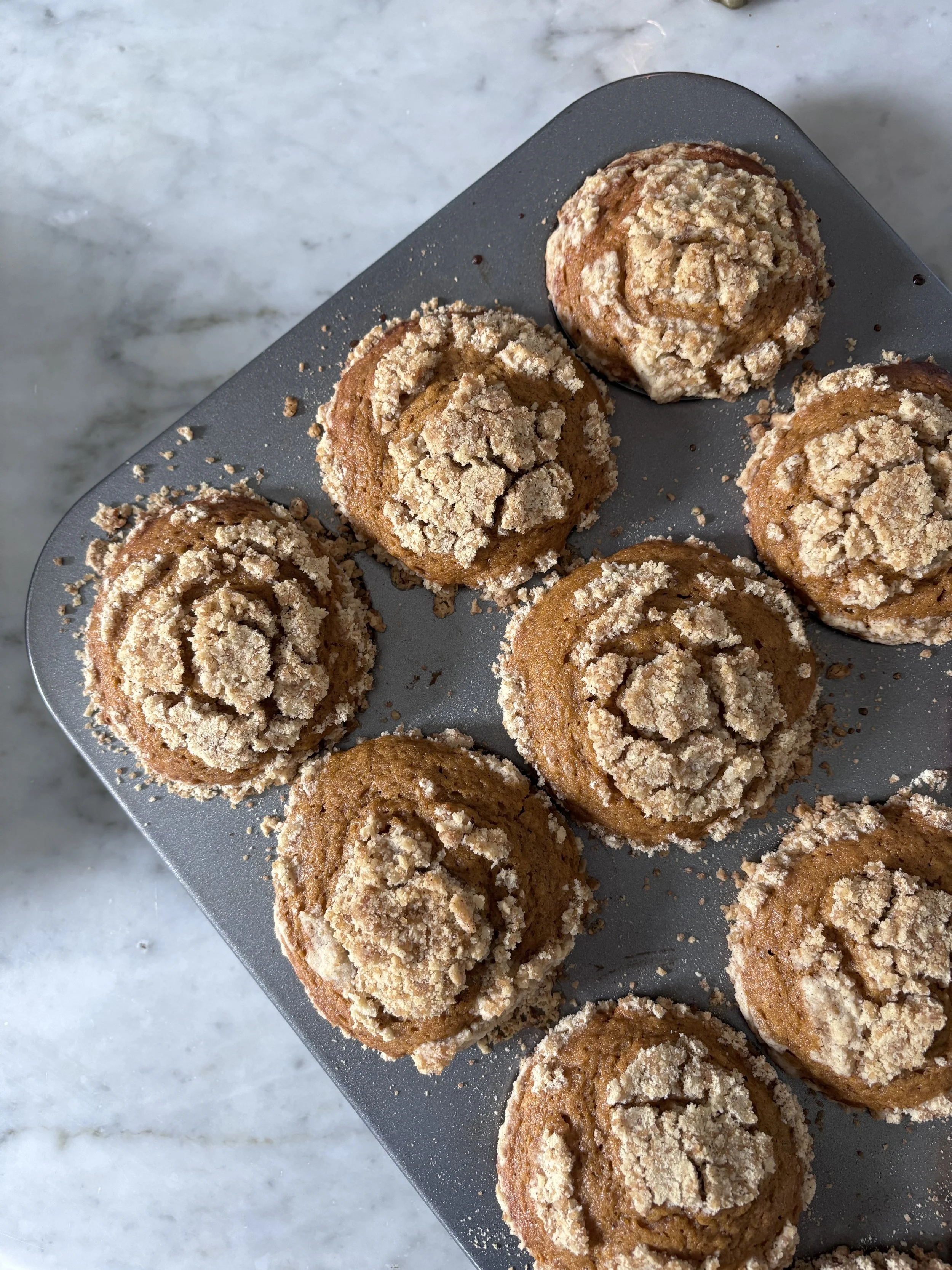 Pumpkin muffins prepared by Boston-based private chef for meal prep.