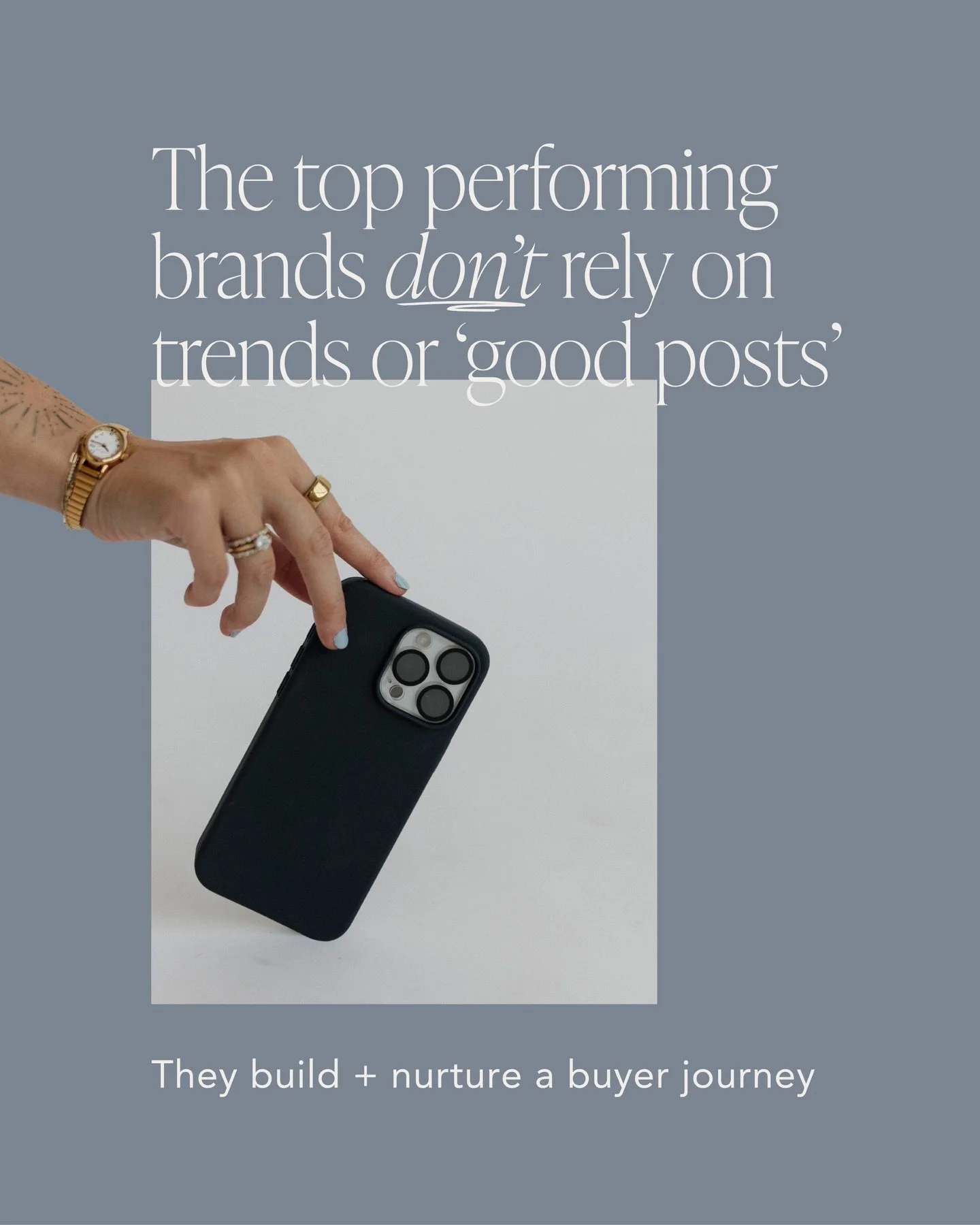 High-ticket brands aren&rsquo;t successful on Instagram because they have better content than you. 

They succeed because their content is built like a buyer journey.

If your strategy right now is basically: post when you can, rotate between value a