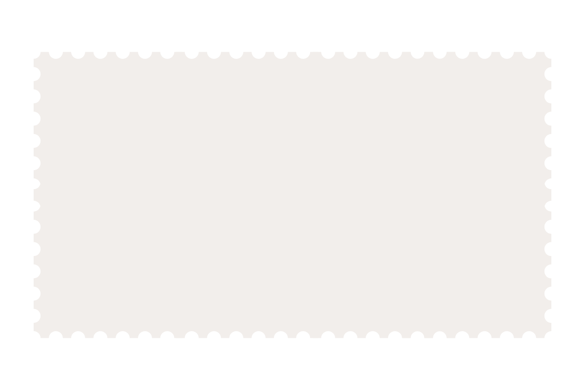Blank postage stamp with black border and perforations around edges.