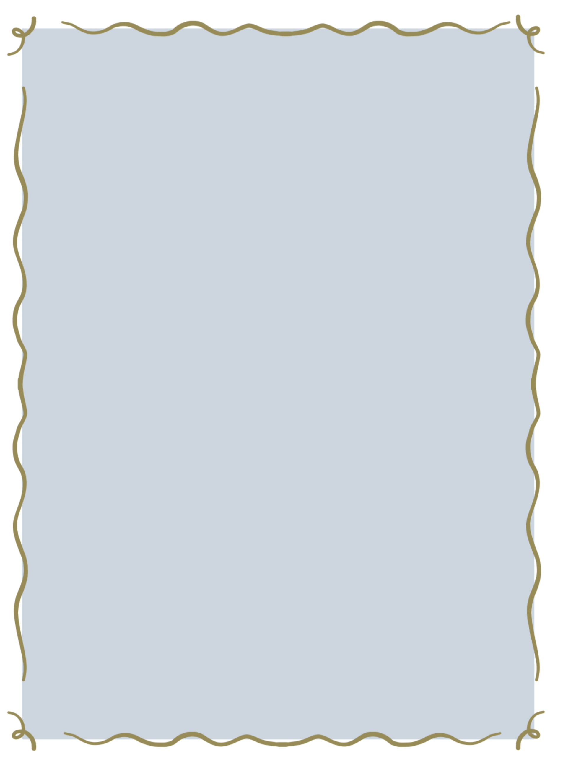 Blank parchment paper with decorative wavy border.