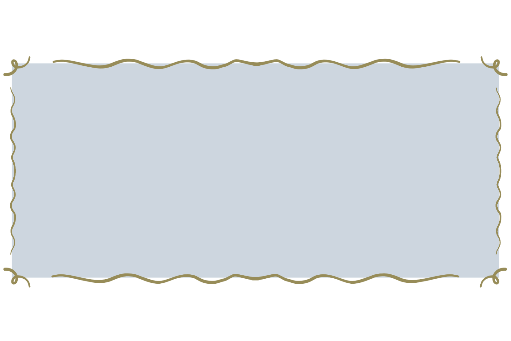 A blank, decorative square with a beige border and a light blue background.