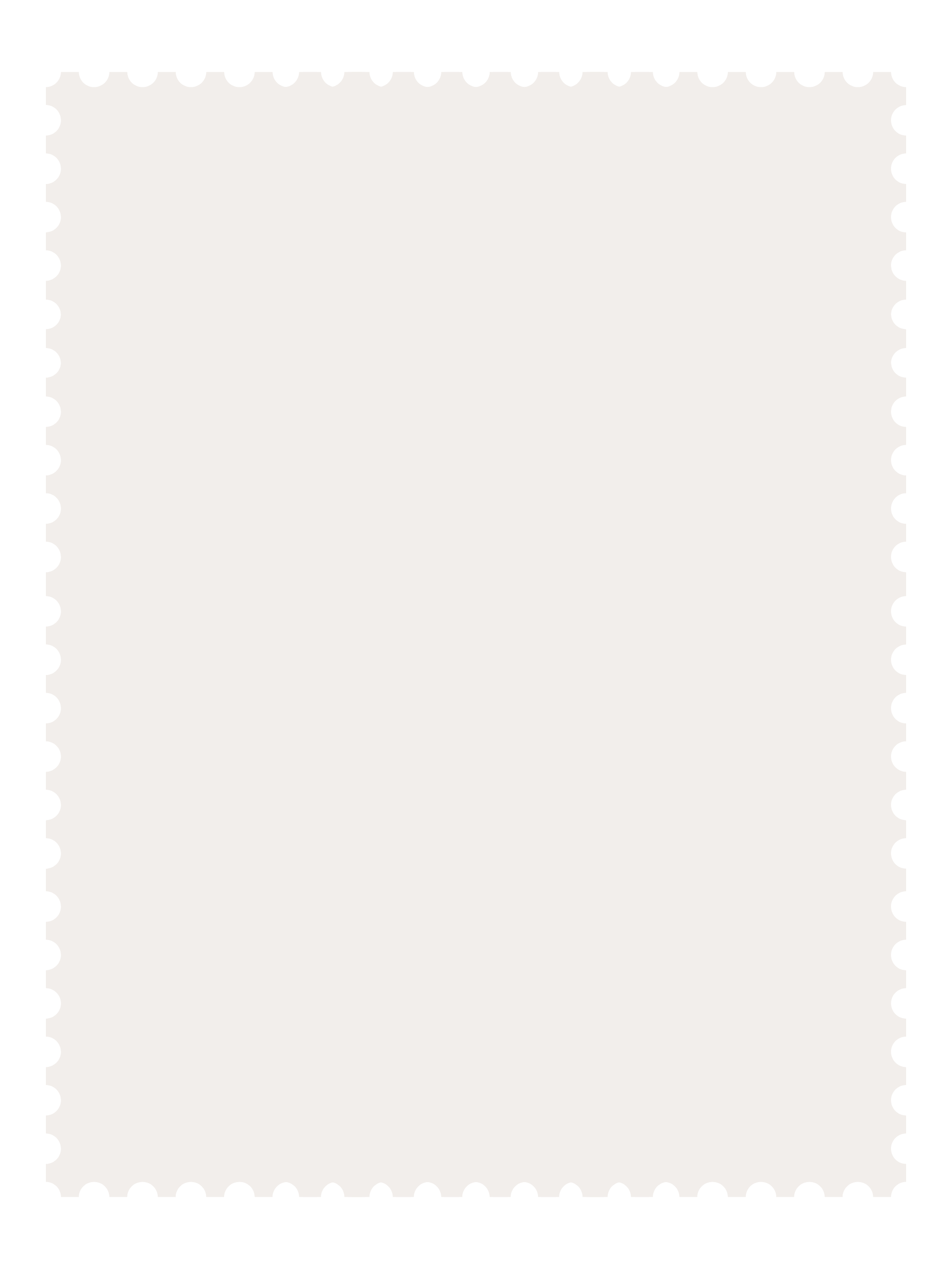 Blank postage stamp with perforated edges on white background.