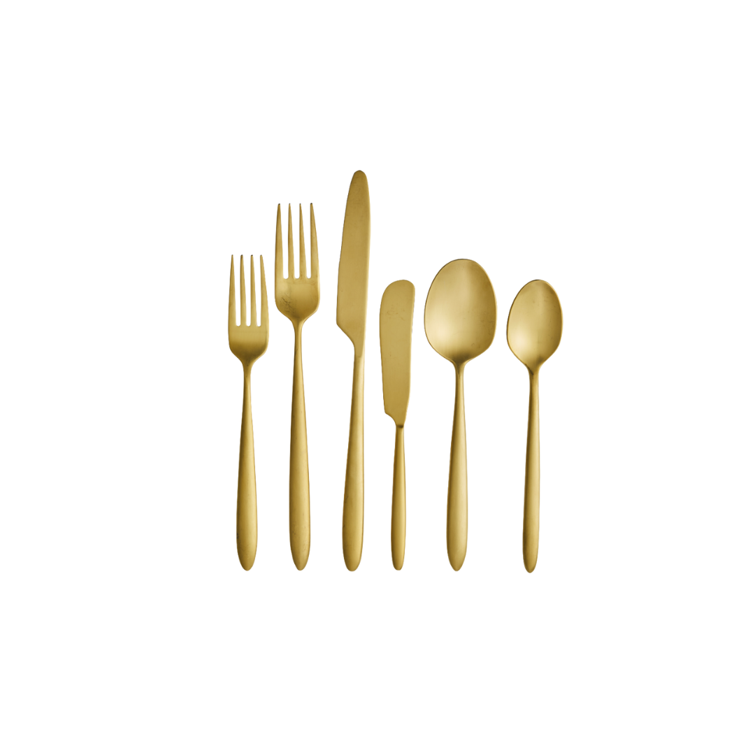 Brush Gold Flatware