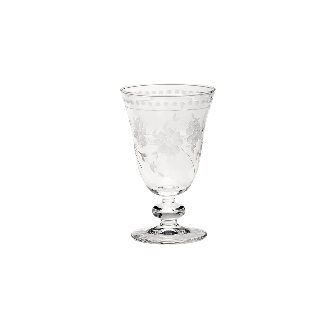 Vintage Etched Goblet