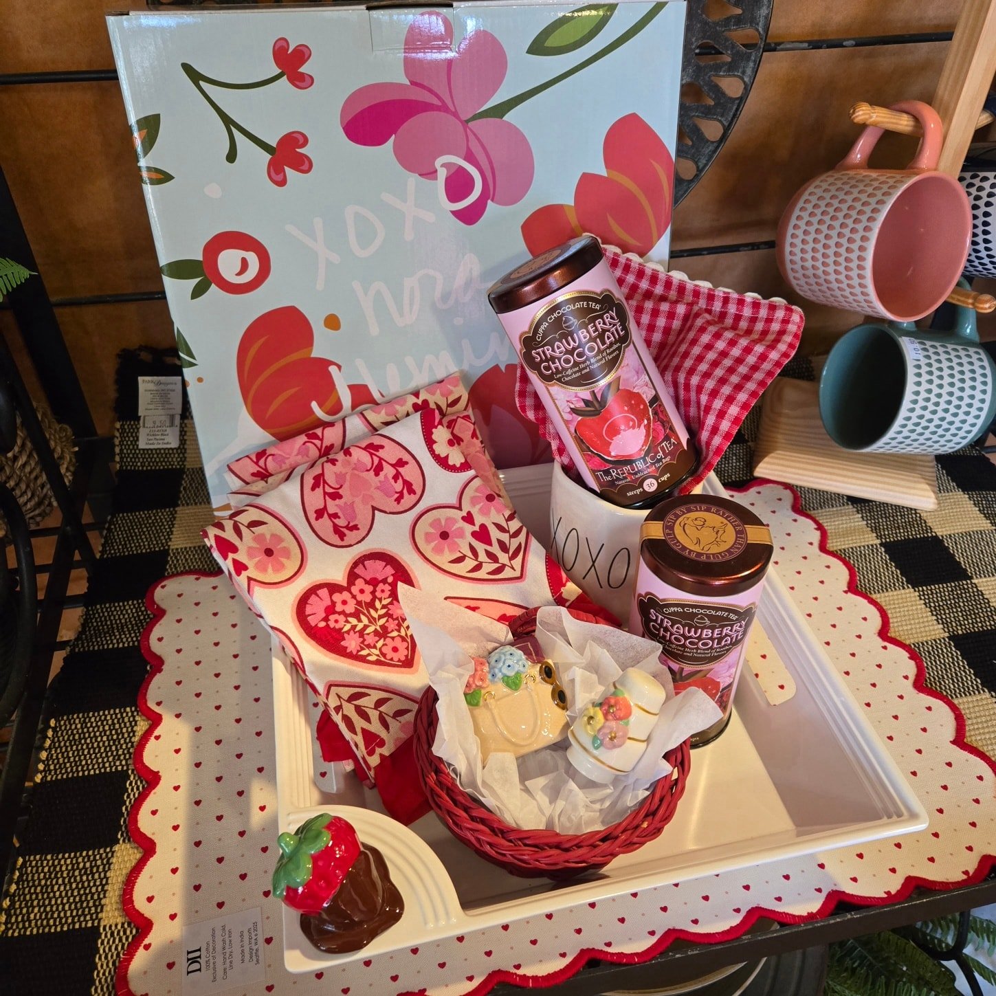 Strawberry Chocolate is our tea of the month. Nora Fleming has a mini for that!
**new NF pieces and minis are also in store!