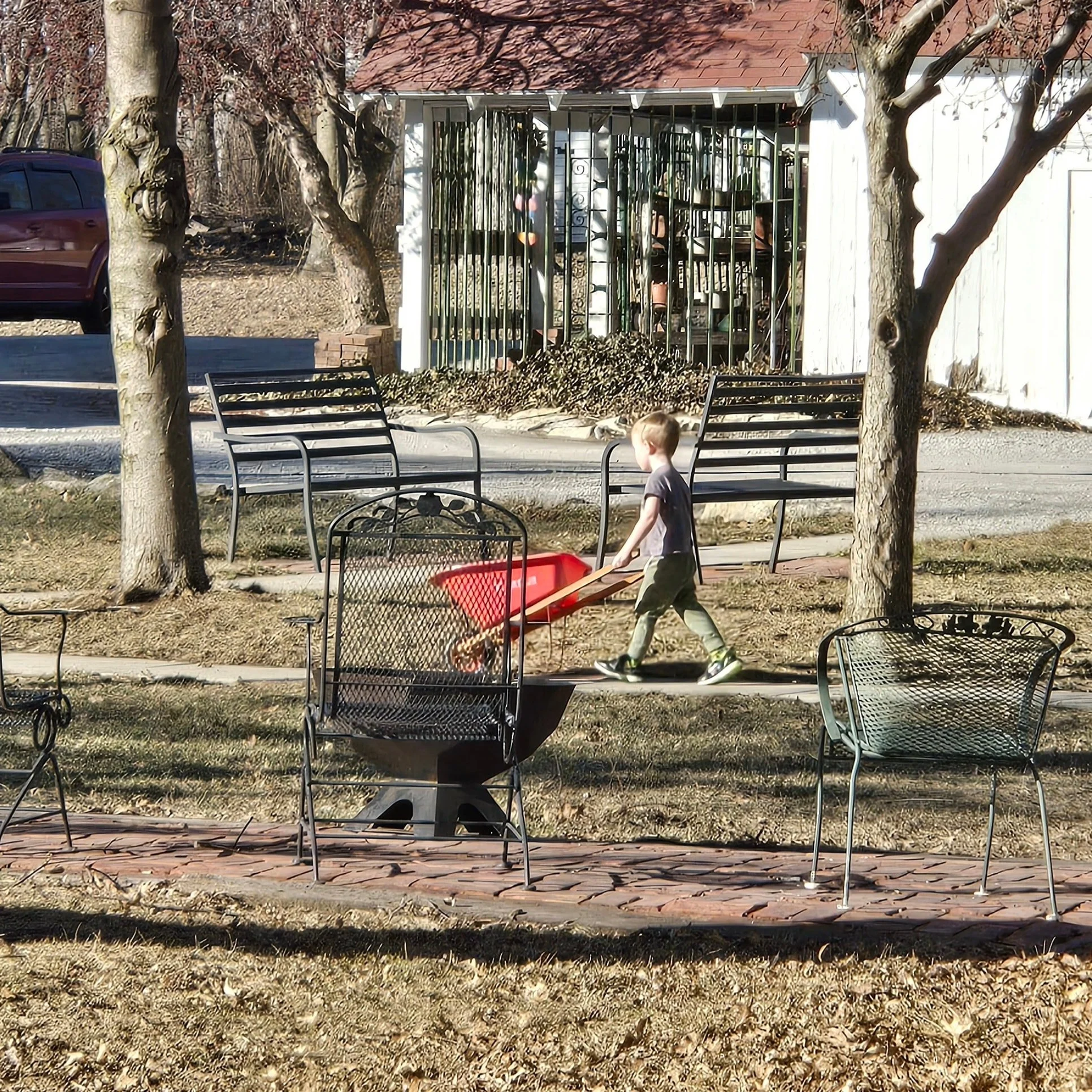 We hope you all have enjoyed this beautiful day. Our youngest groundskeeper loved working in the sunshine 🌞