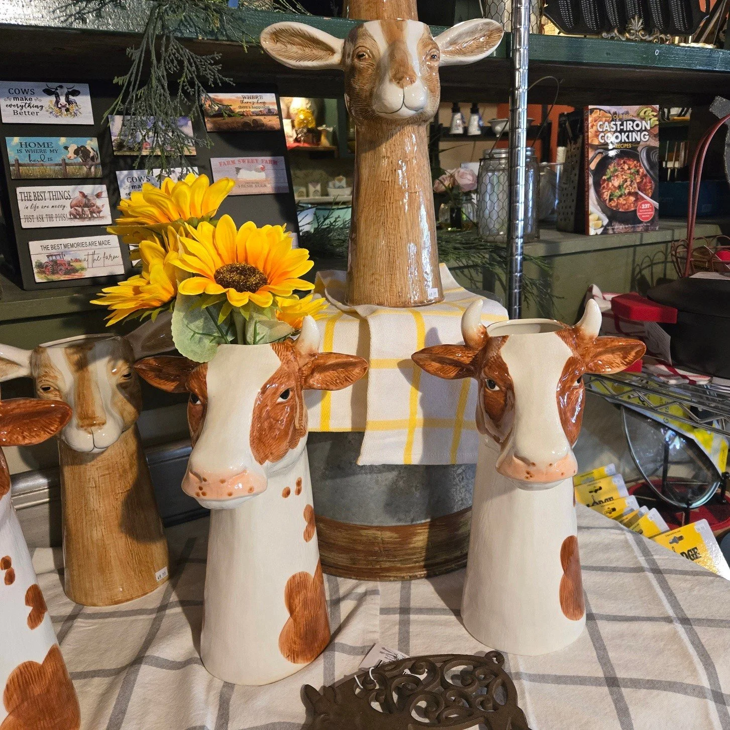 Bet you didn't know you need cow and goat vases, but come on!! How great are these?!