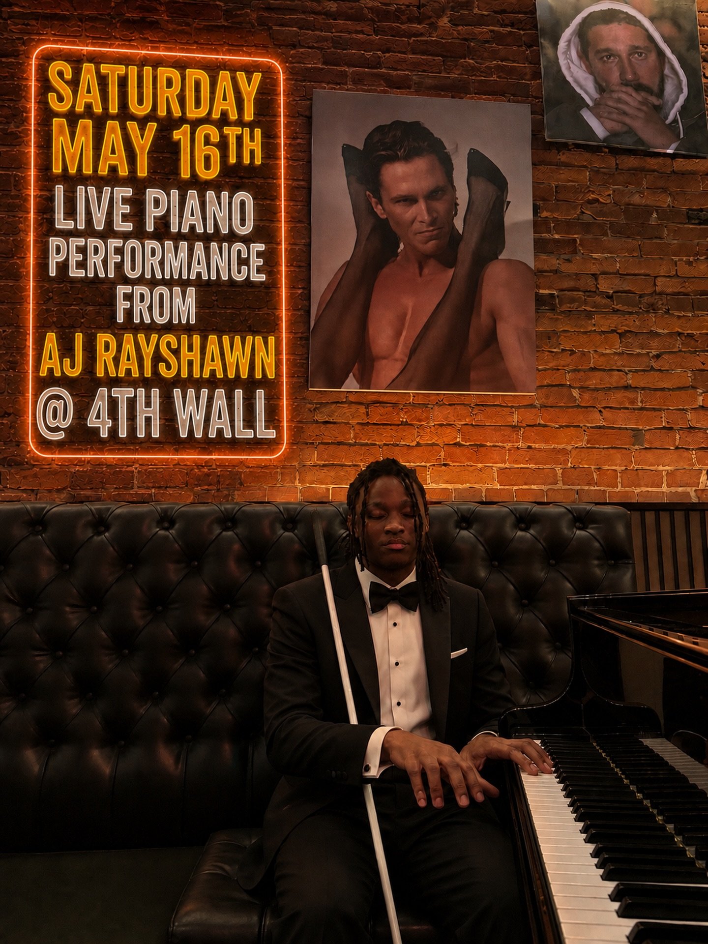 🎹 Saturday, May 17th @4thwallboston 🎹

Live piano by AJ Rayshawn @amarion.jackson3 

come witness the strength of piano knowledge 

#BostonNightlife #BostonEvents #LiveMusicBoston #PianoBar #bostonweekend