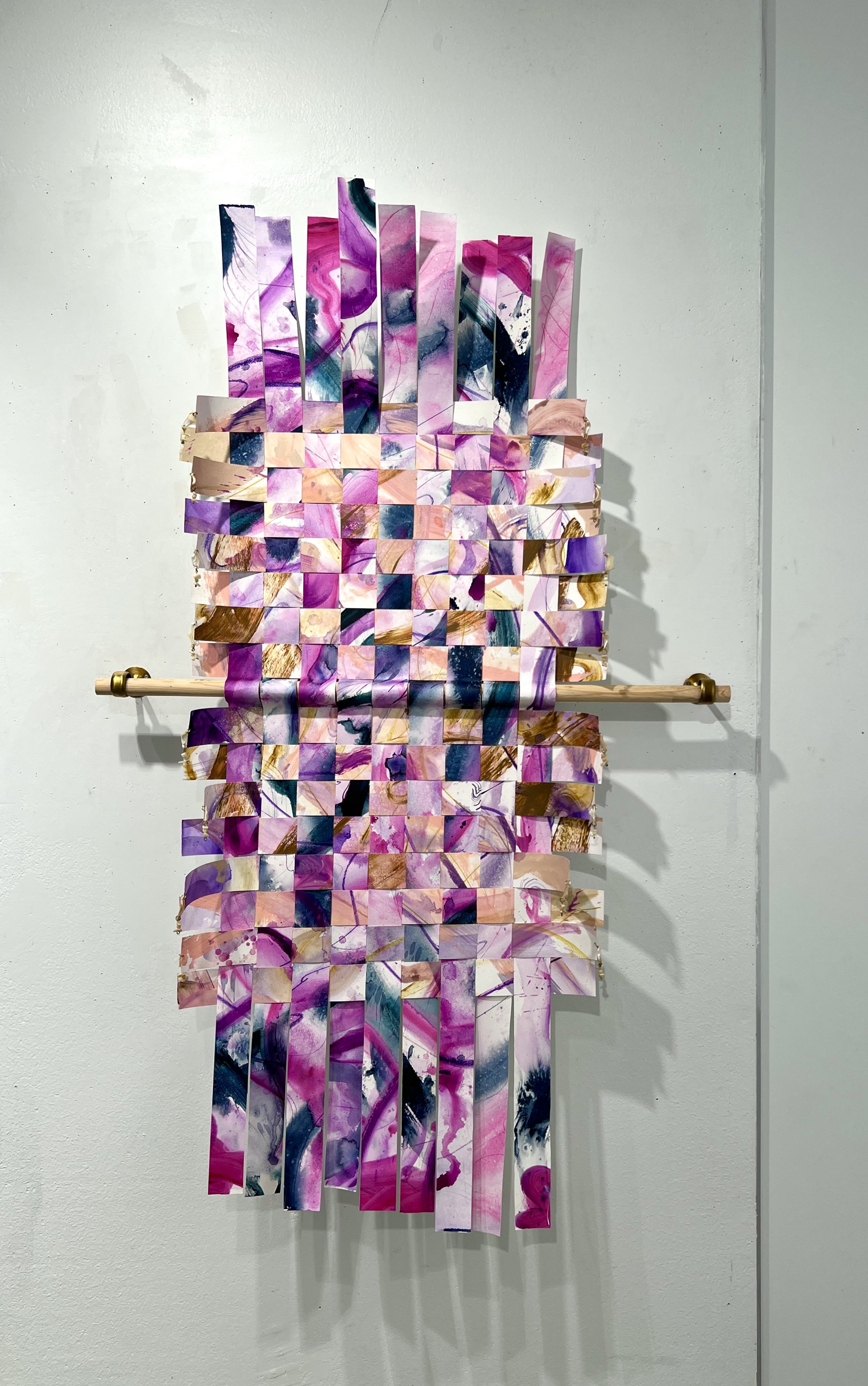 Ceiling Tiles, paper, acrylics, acrylic inks, watercolor, beads, wood, foam core, 2025