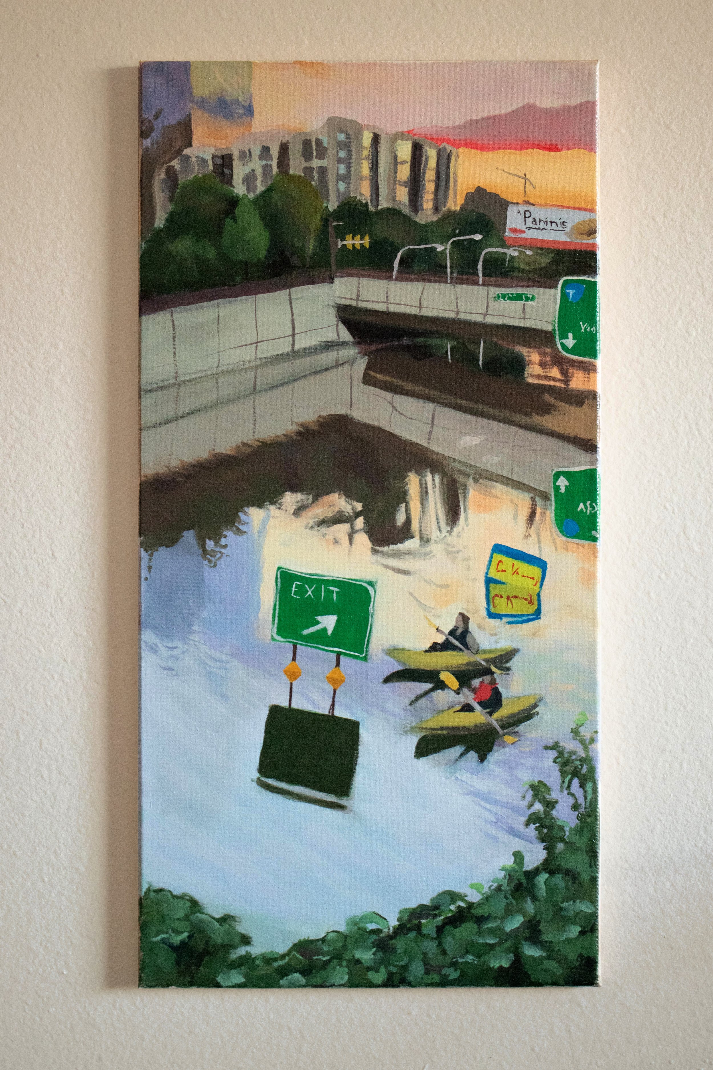 Flooded new york, oil on canvas, 2022