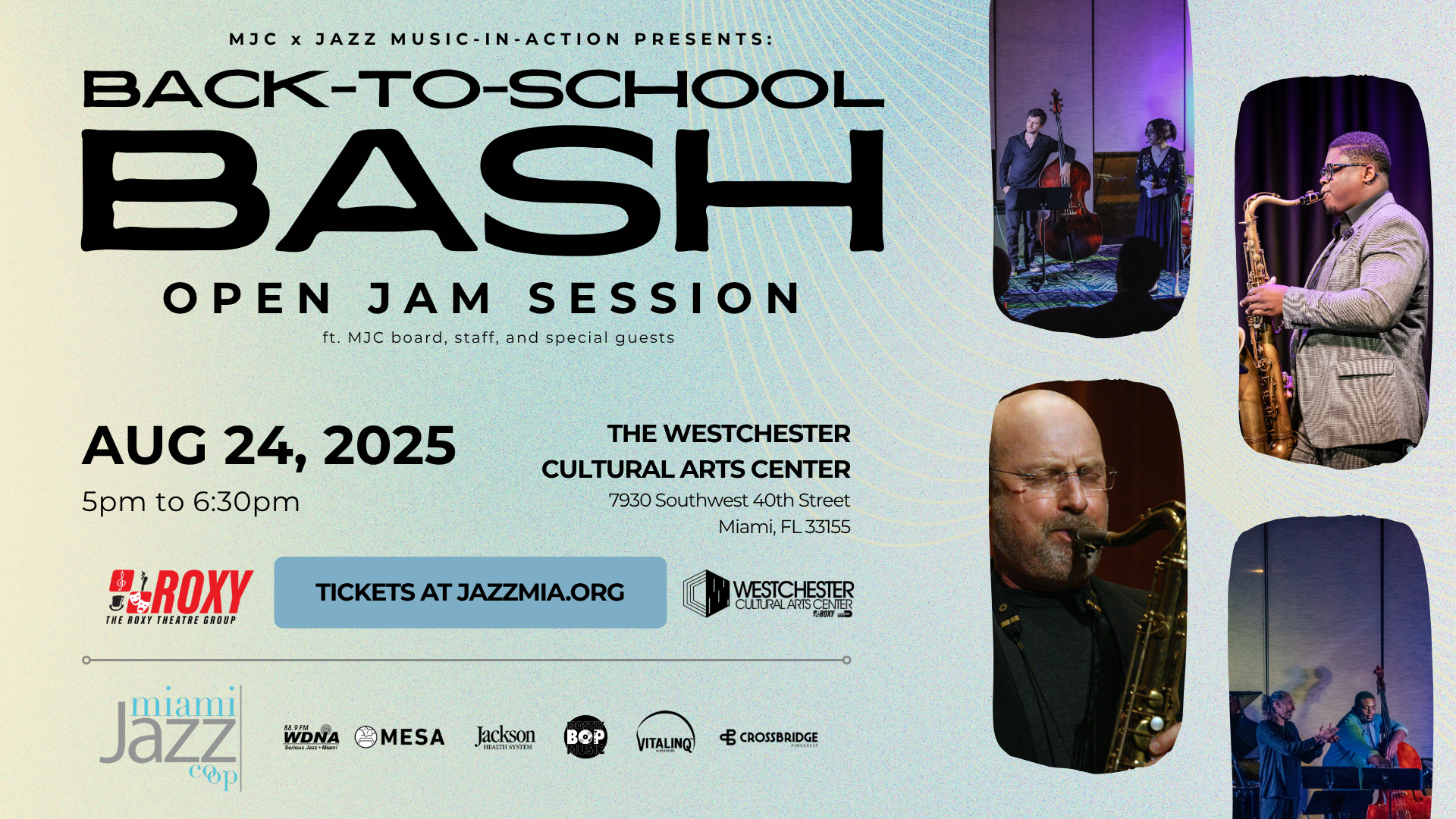 MJC x Jazz Music-In-Action Presents: Back-To-School Bash Jam Session!