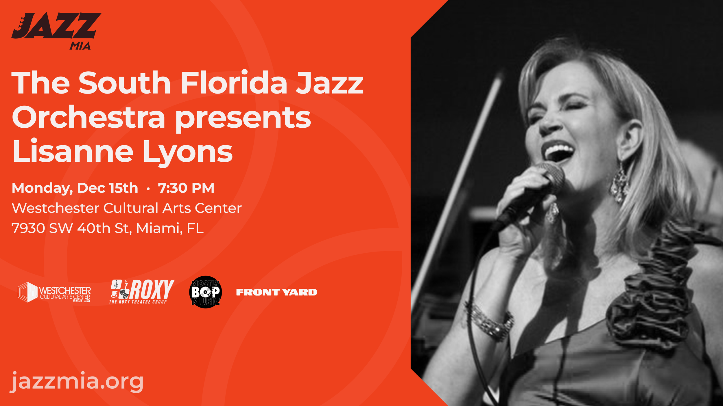 JAZZMIA Nights - The South Florida Jazz Orchestra Presents Lisanne Lyons
