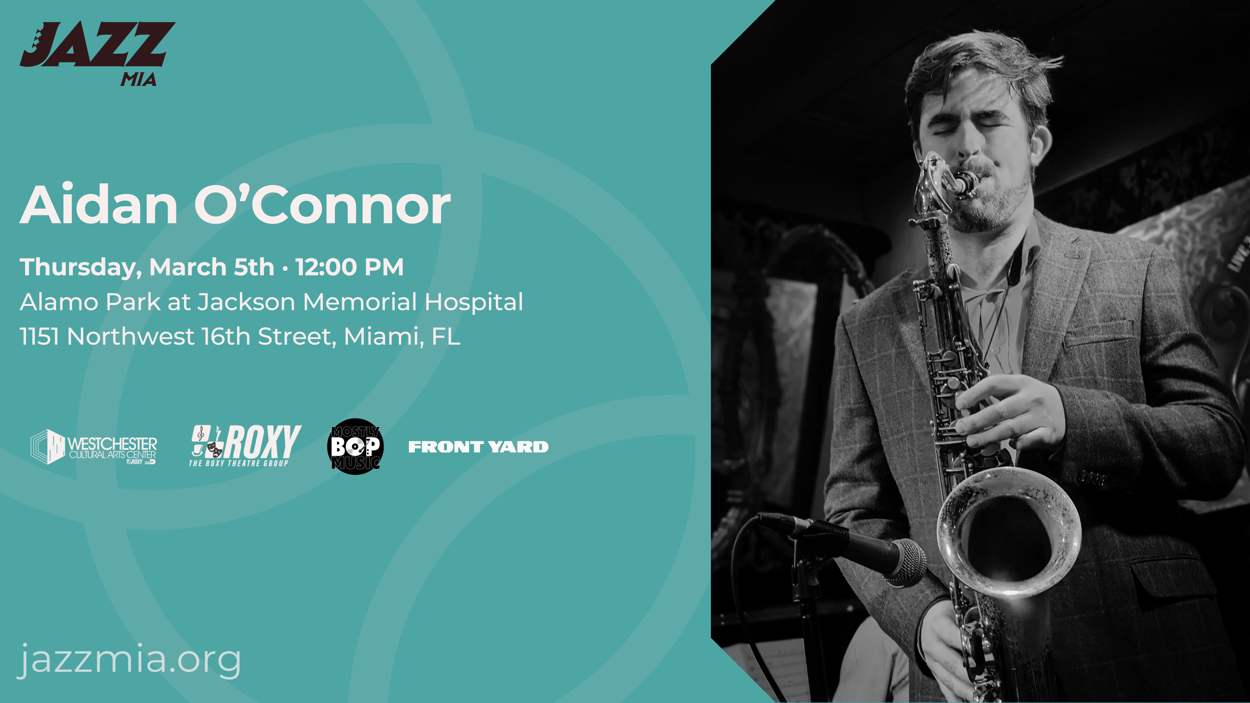 Jazz at Jackson - Aidan O’Connor Quartet (NYC)