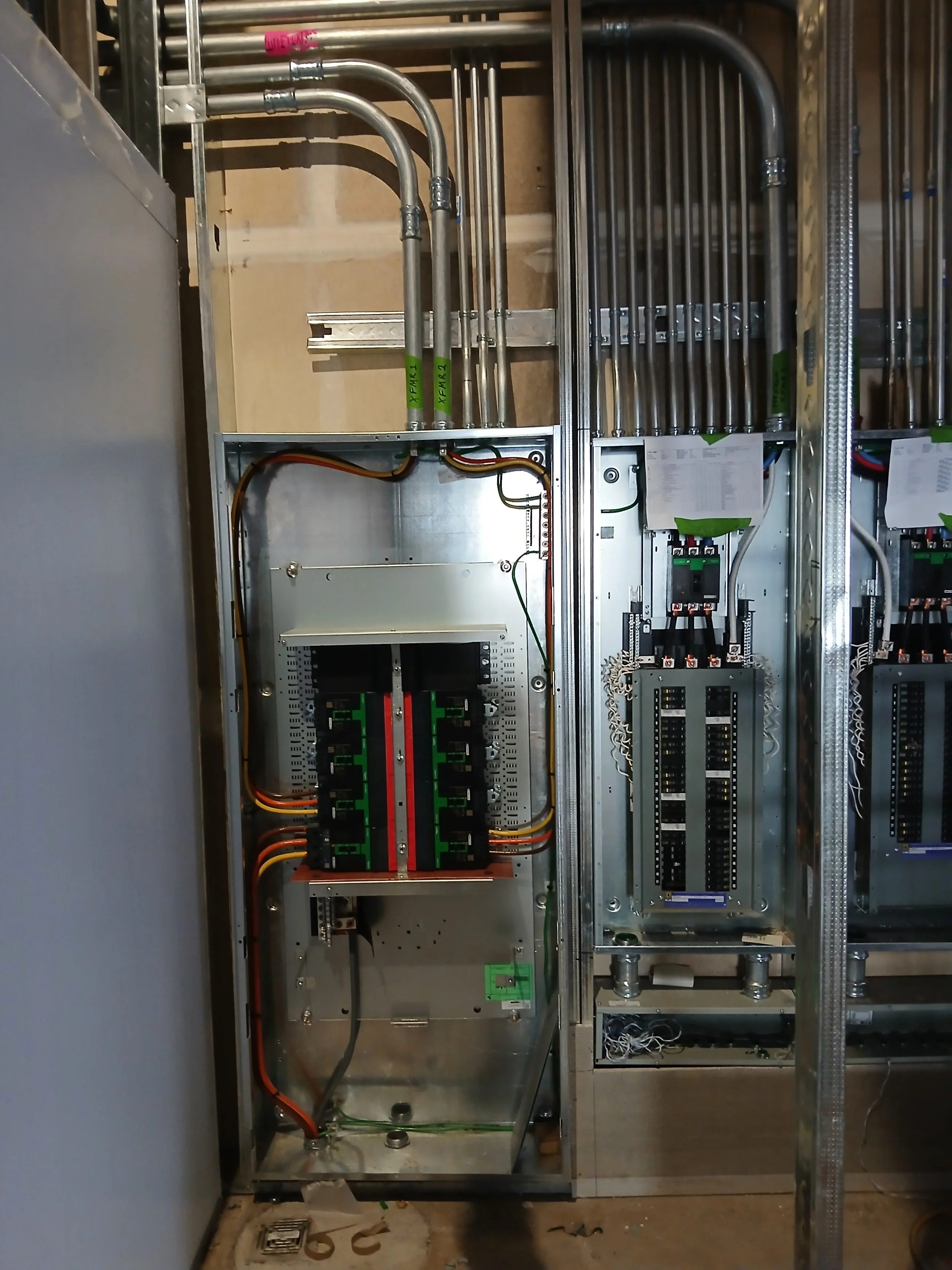 Power distribution, lighting and power panels