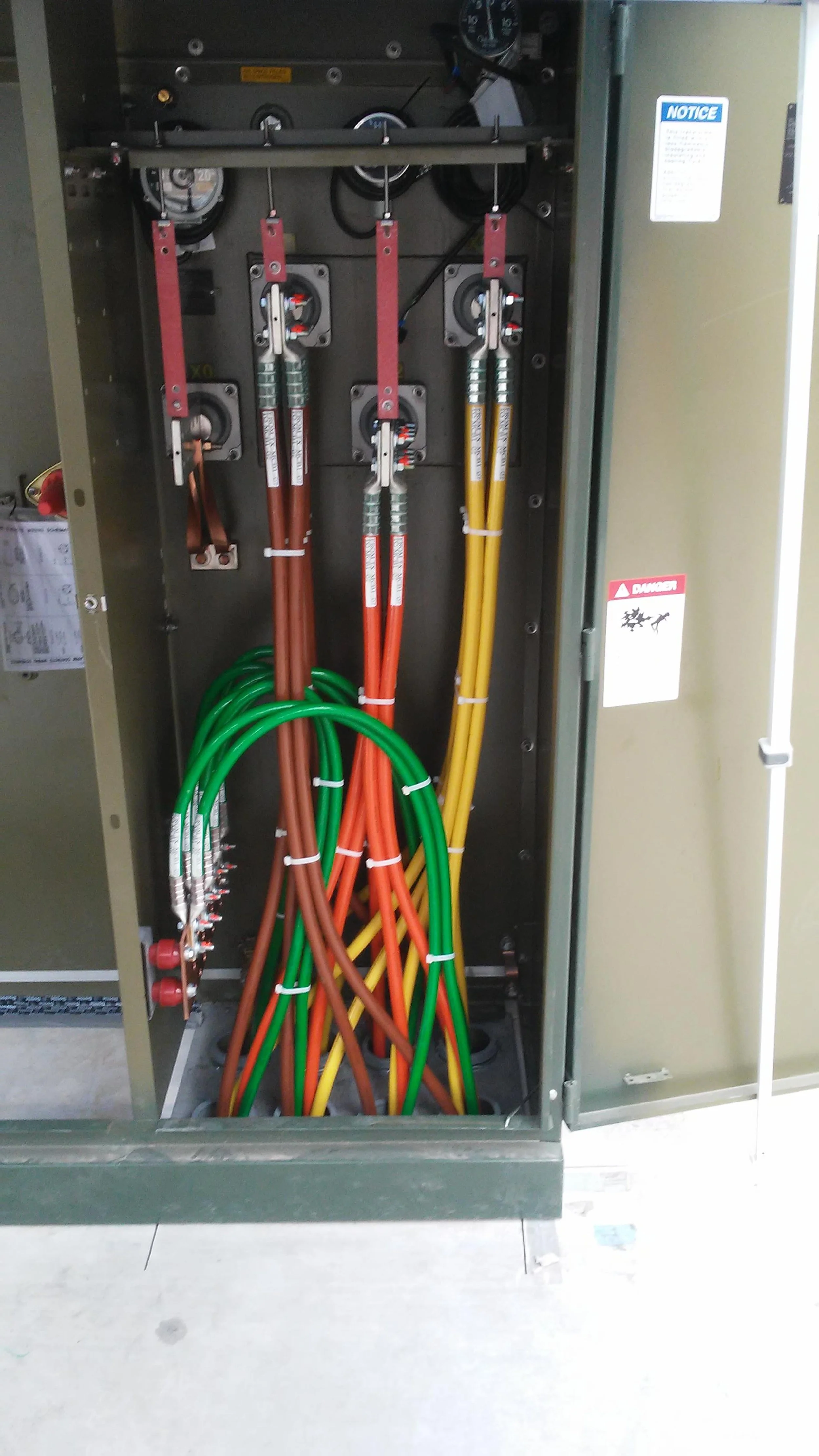 12,470v to 480v transformer terminations