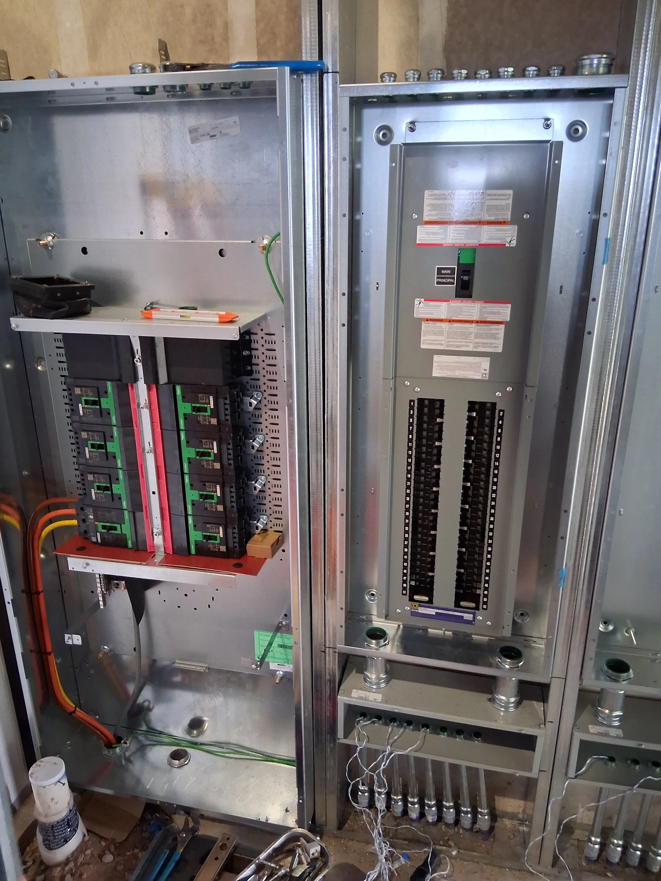 Power distribution, lighting, and power panels
