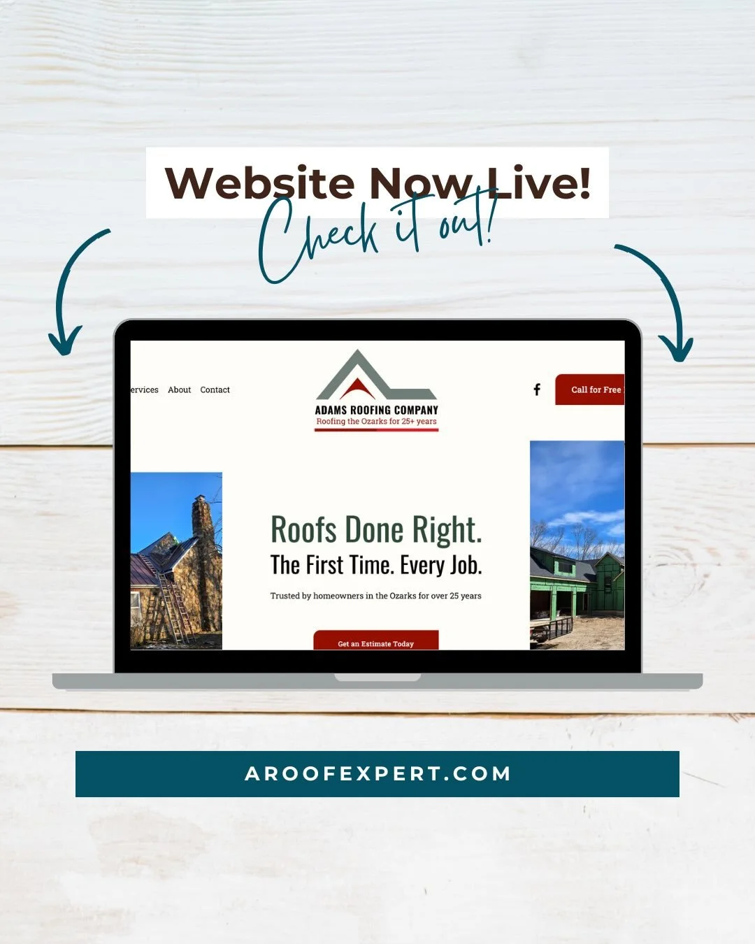 My client, Brandon, helps homeowners feel secure with new roofs, roof repairs, and exterior improvements. He had a full book of clients and fantastic Google reviews when he came to me about designing a website. He was getting plenty of word-of-mouth 