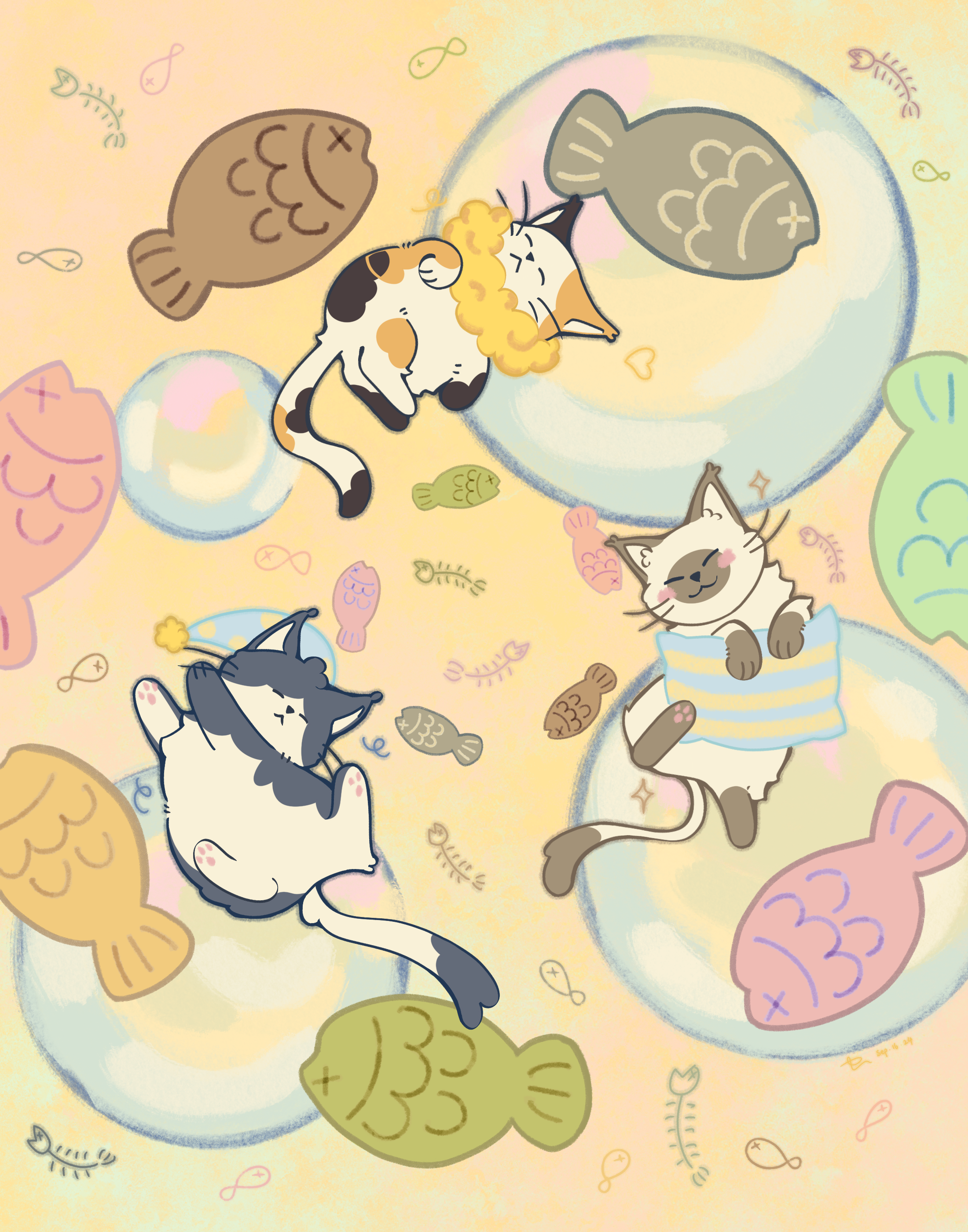 Sleeping Cat
(Digital Illustration)