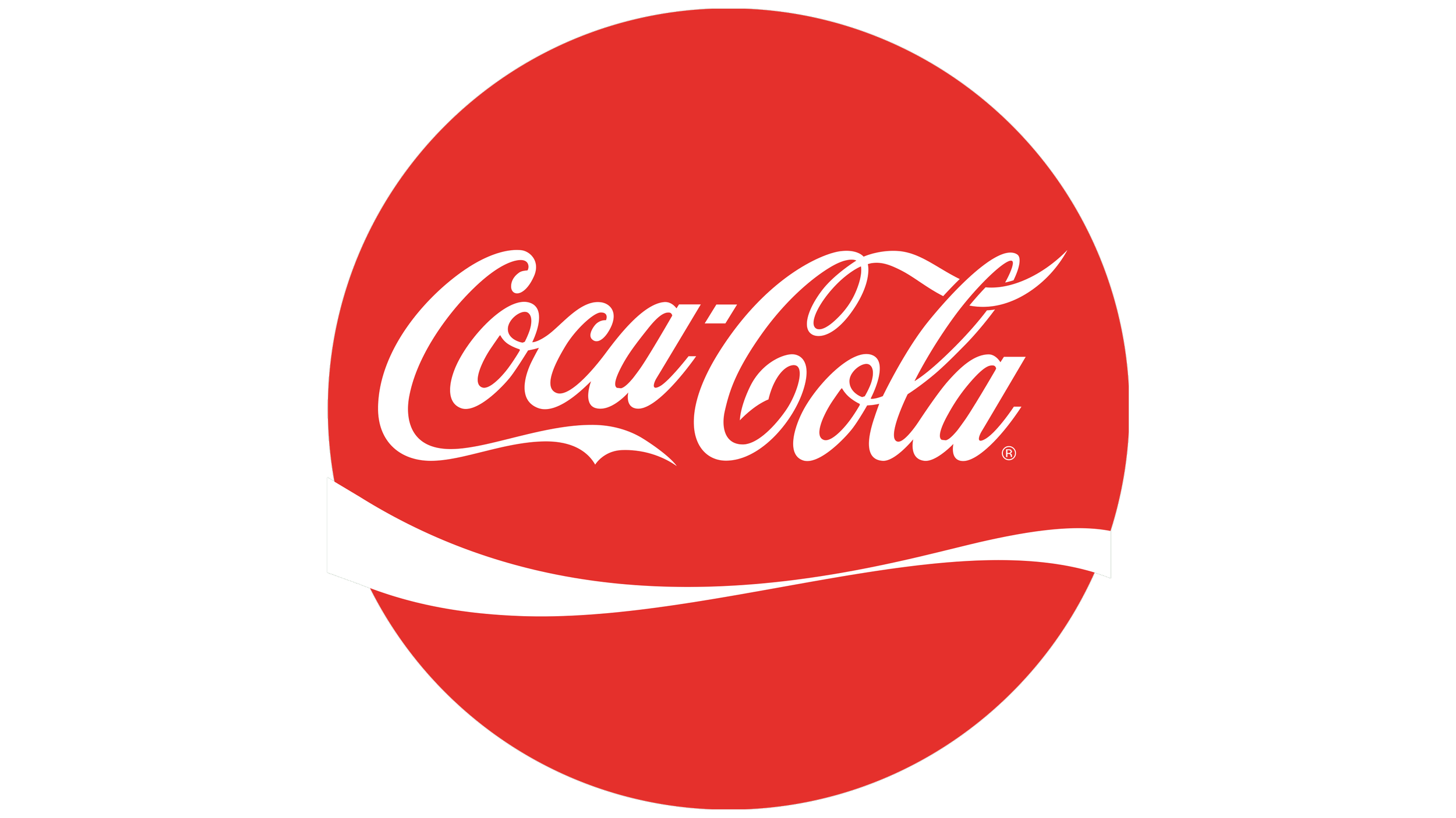 Logotipo da Coca-Cola em fundo vermelho.