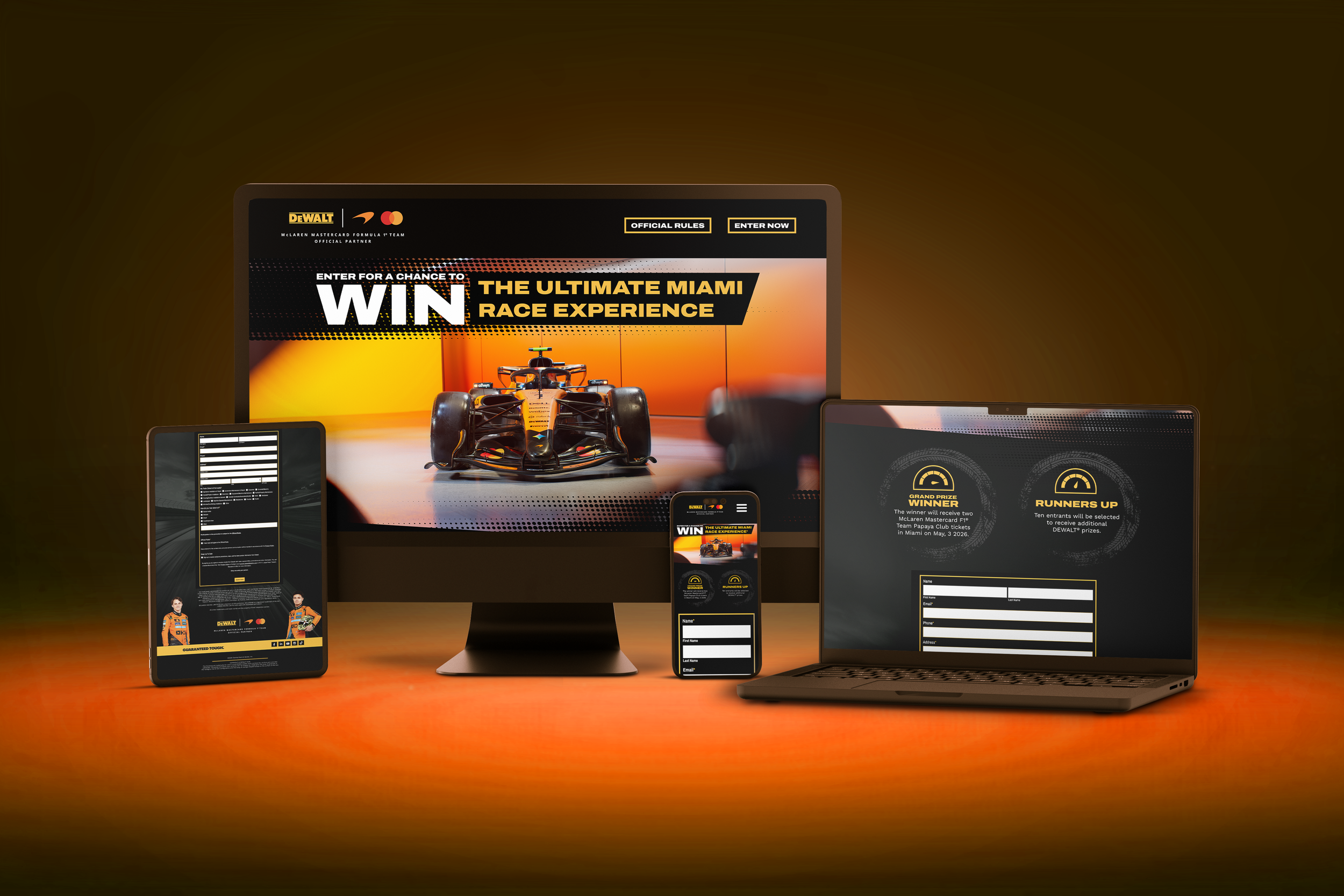 DeWalt x McLaren Microsite
