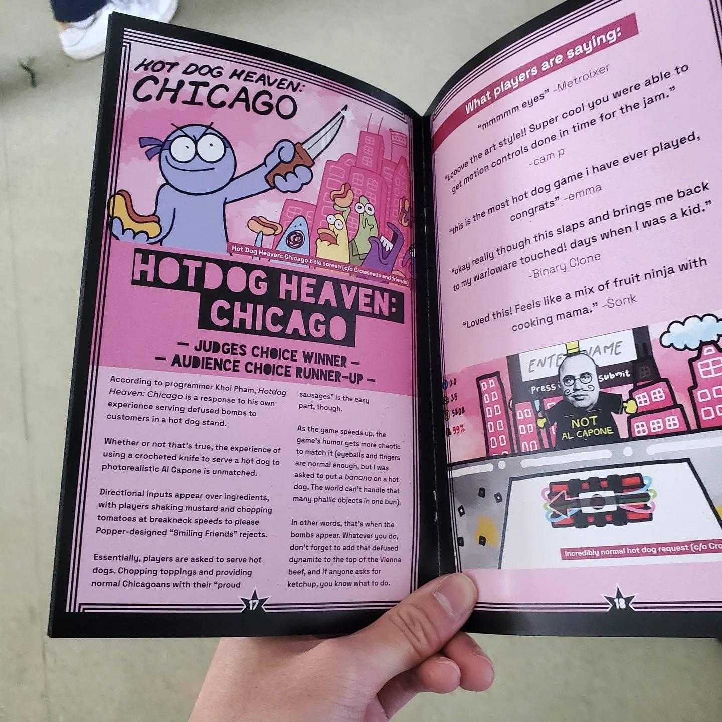 Last week, two SIO projects were officially selected for the Chicago Indie Game Showcase (CIGS)! Hotdog Heaven: Chicago and Doc's Shufflin&rsquo; Shootout were crowd favorites, with attendees racking up high scores and demolishing leaderboards. Both 