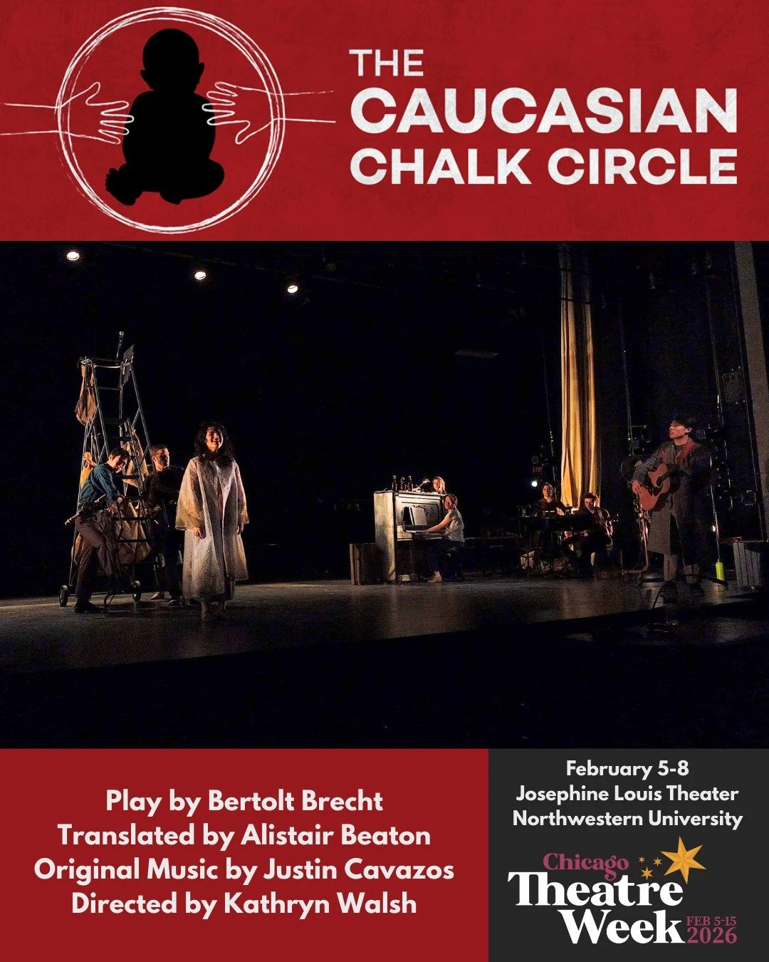 The Caucasian Chalk Circle opens this Thursday! Spit It Out's @justincavz composed and sound-designed this one-of-a-kind show. Join him and the rest of the designers for a talkback discussion on the artistic process of this show after the opening nig