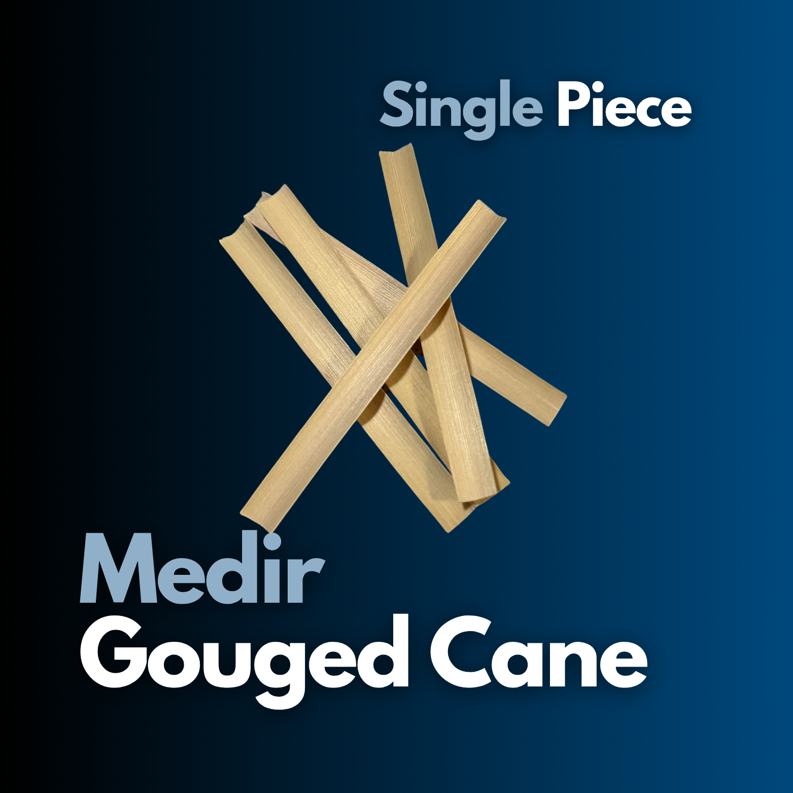 Medir Gouged Cane - Single Piece
