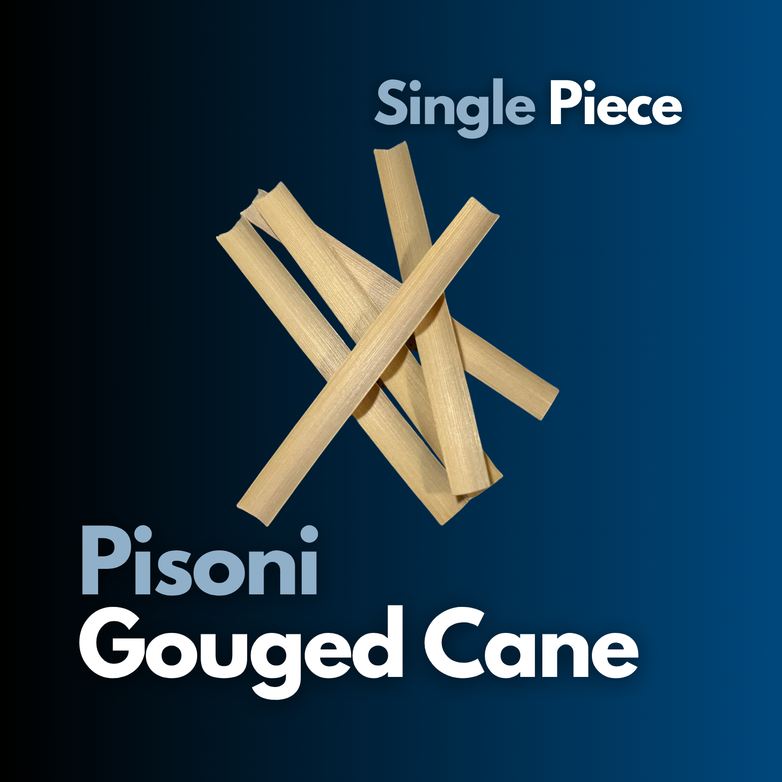 Pisoni Gouged Cane - Single Piece