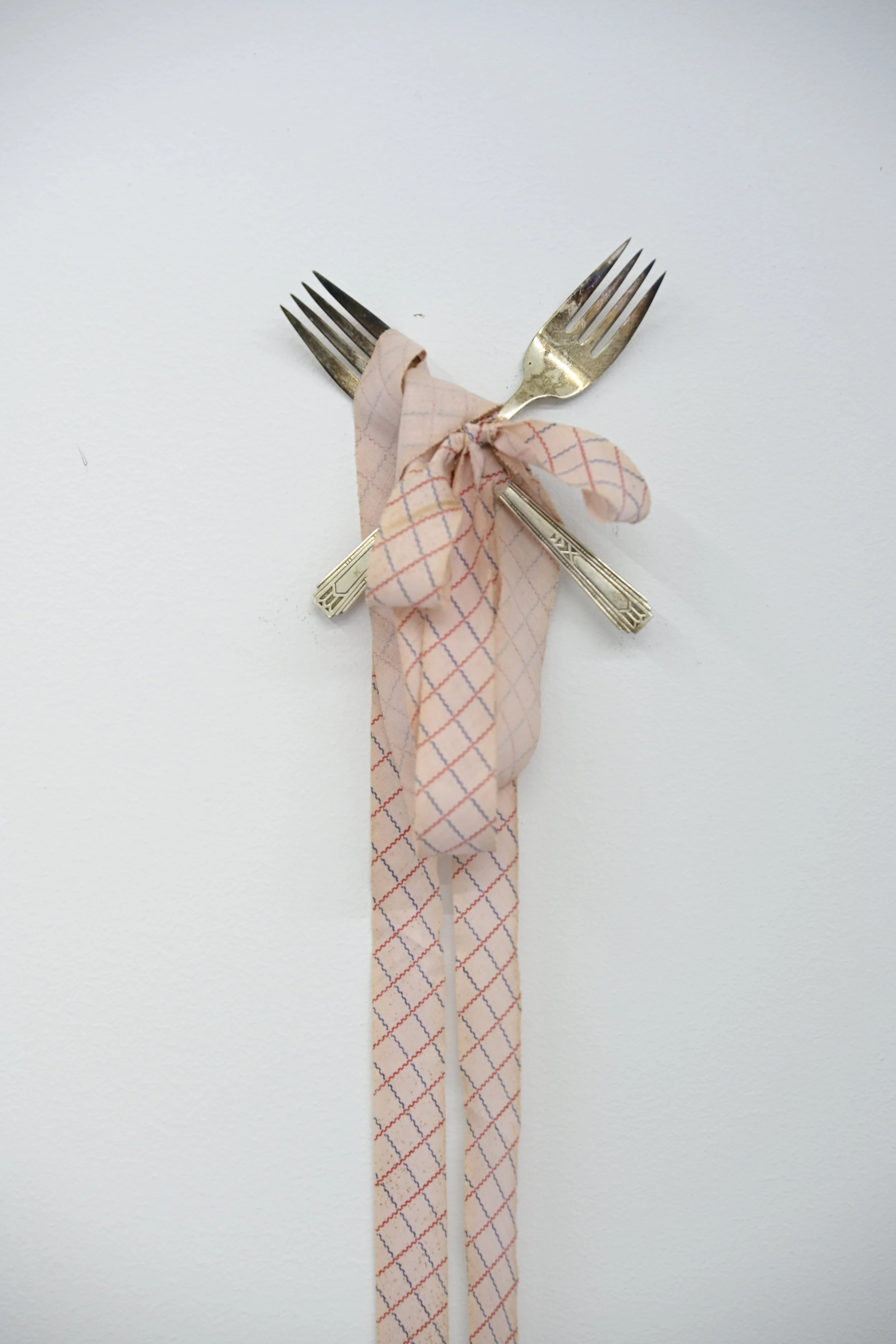 Meal / 2025 / vintage silverware and ribbon / $300
