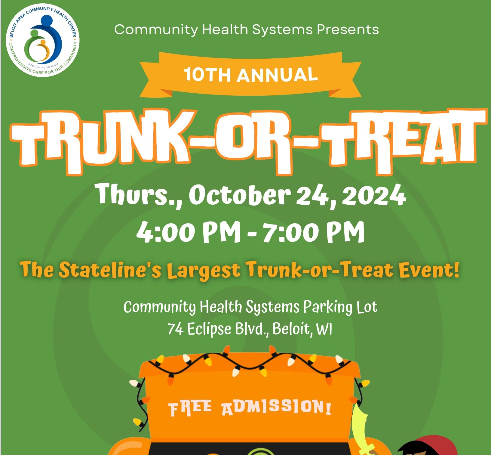 Beloit Community Health System Trunk or Treat