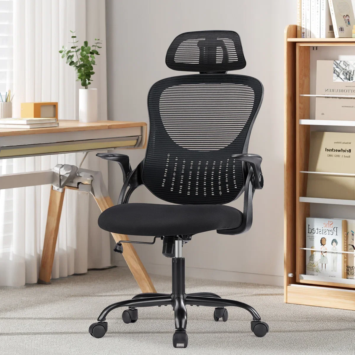 Full Black Mesh Chair $55