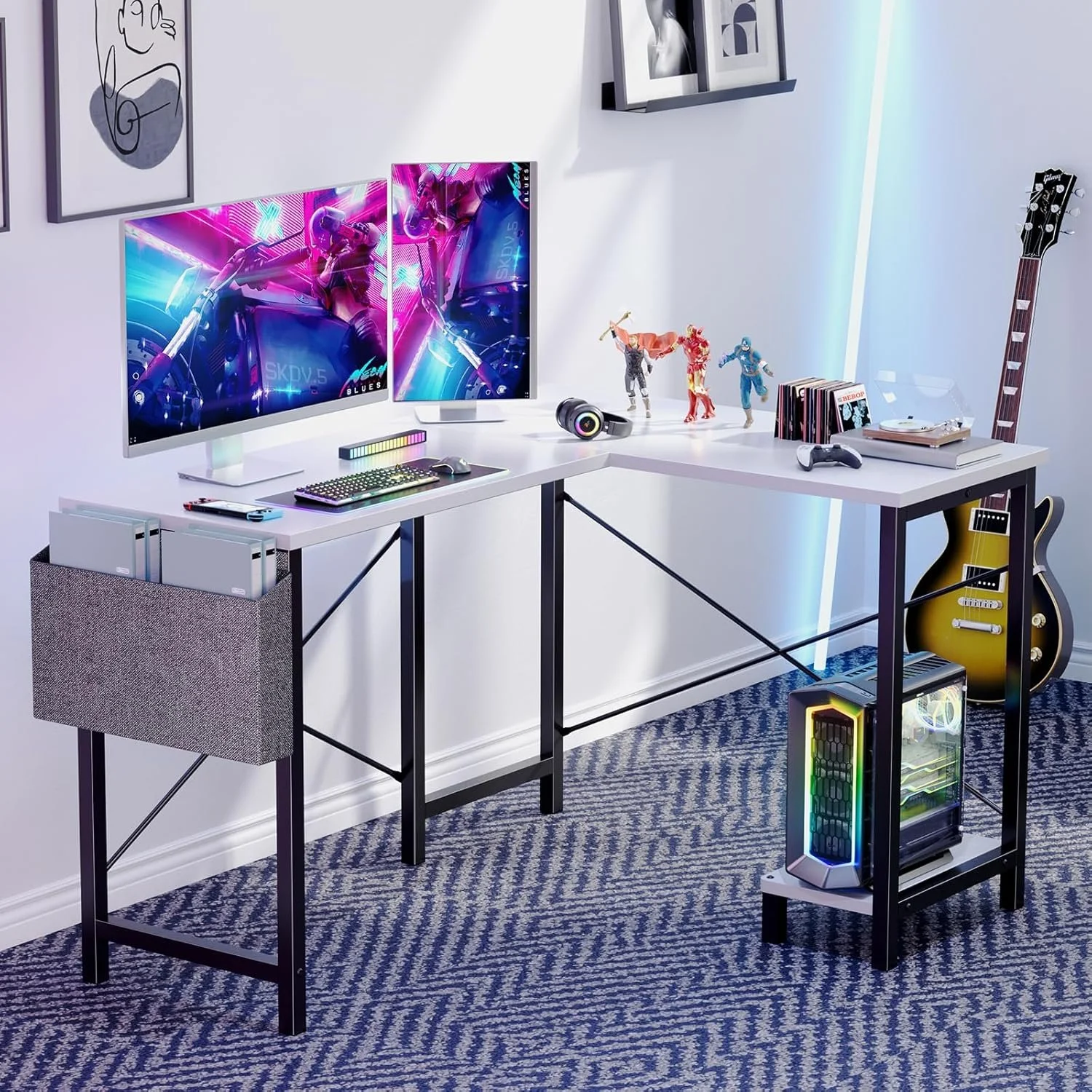 L SHAPE REVERSIBLE DESK $45-$55