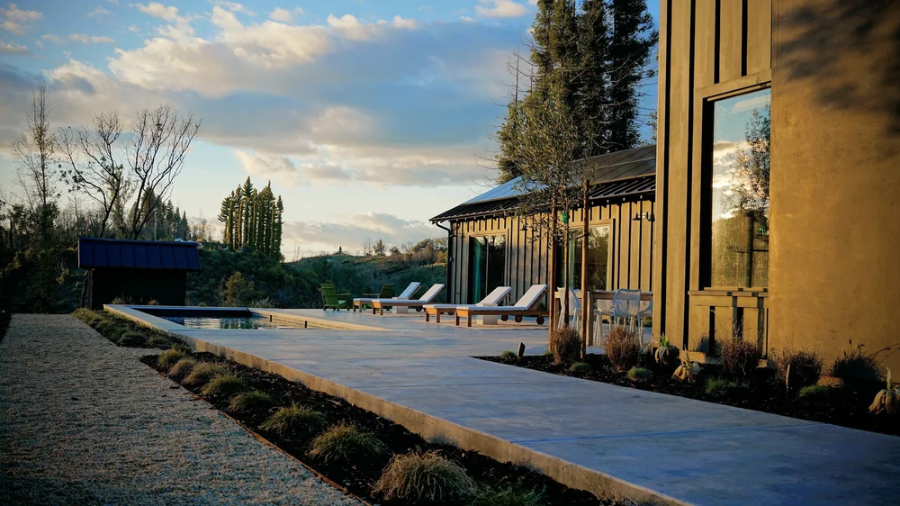 The pool at golden hour