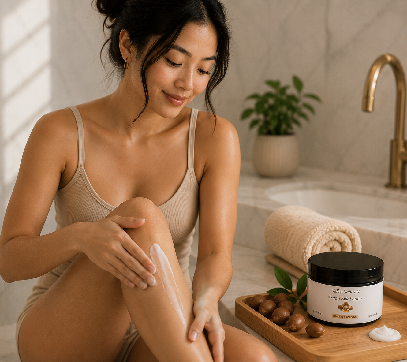 Women putting on lotion.png